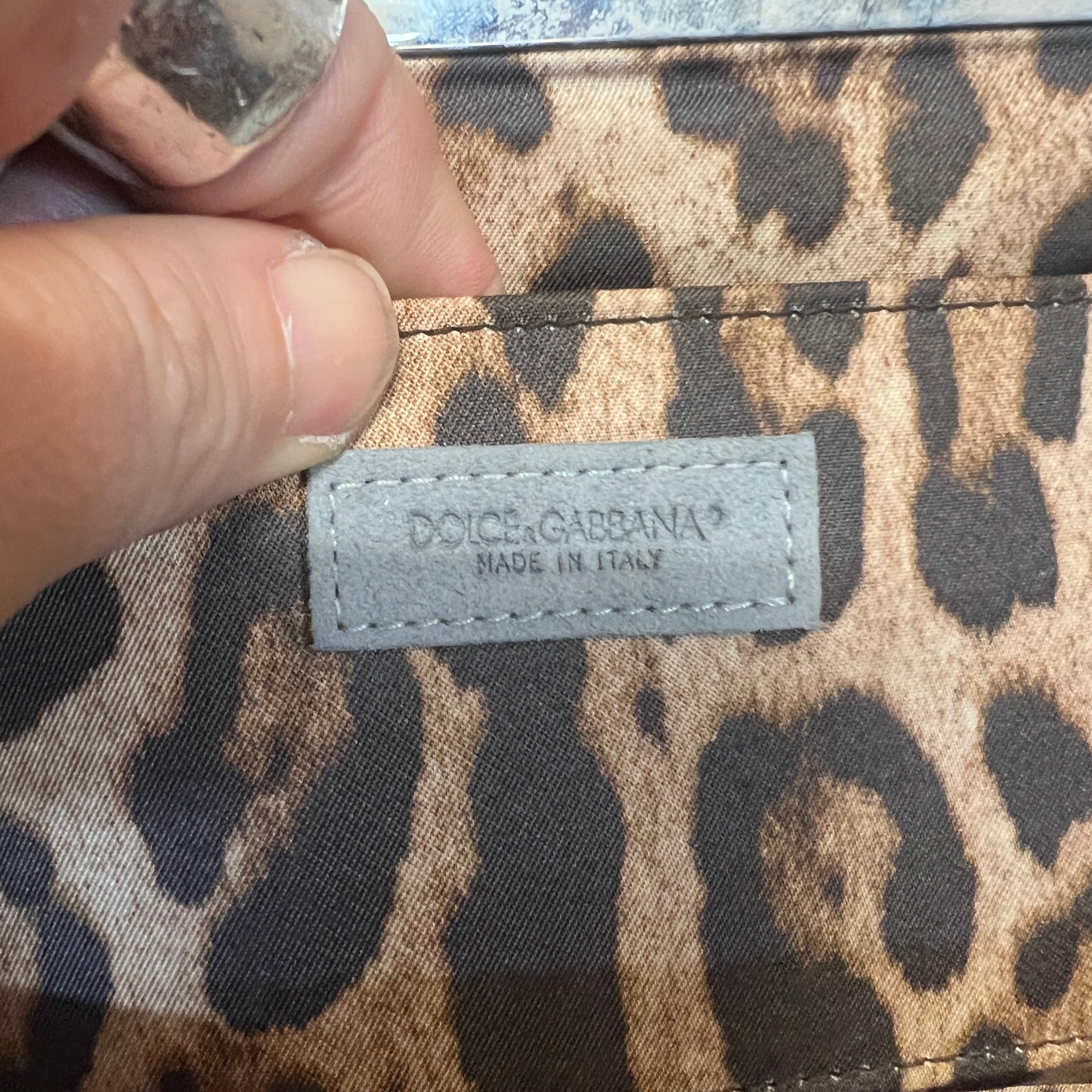 DOLCE AND GABBANA snakeskin patchwork handbag