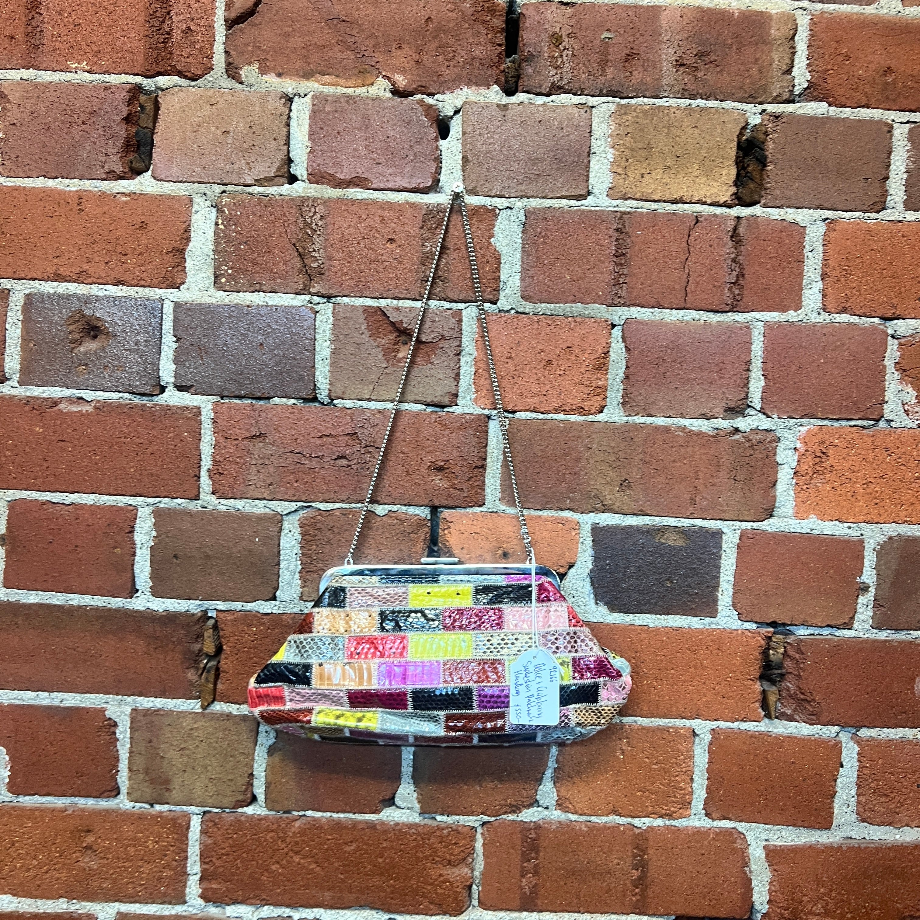 DOLCE AND GABBANA snakeskin patchwork handbag