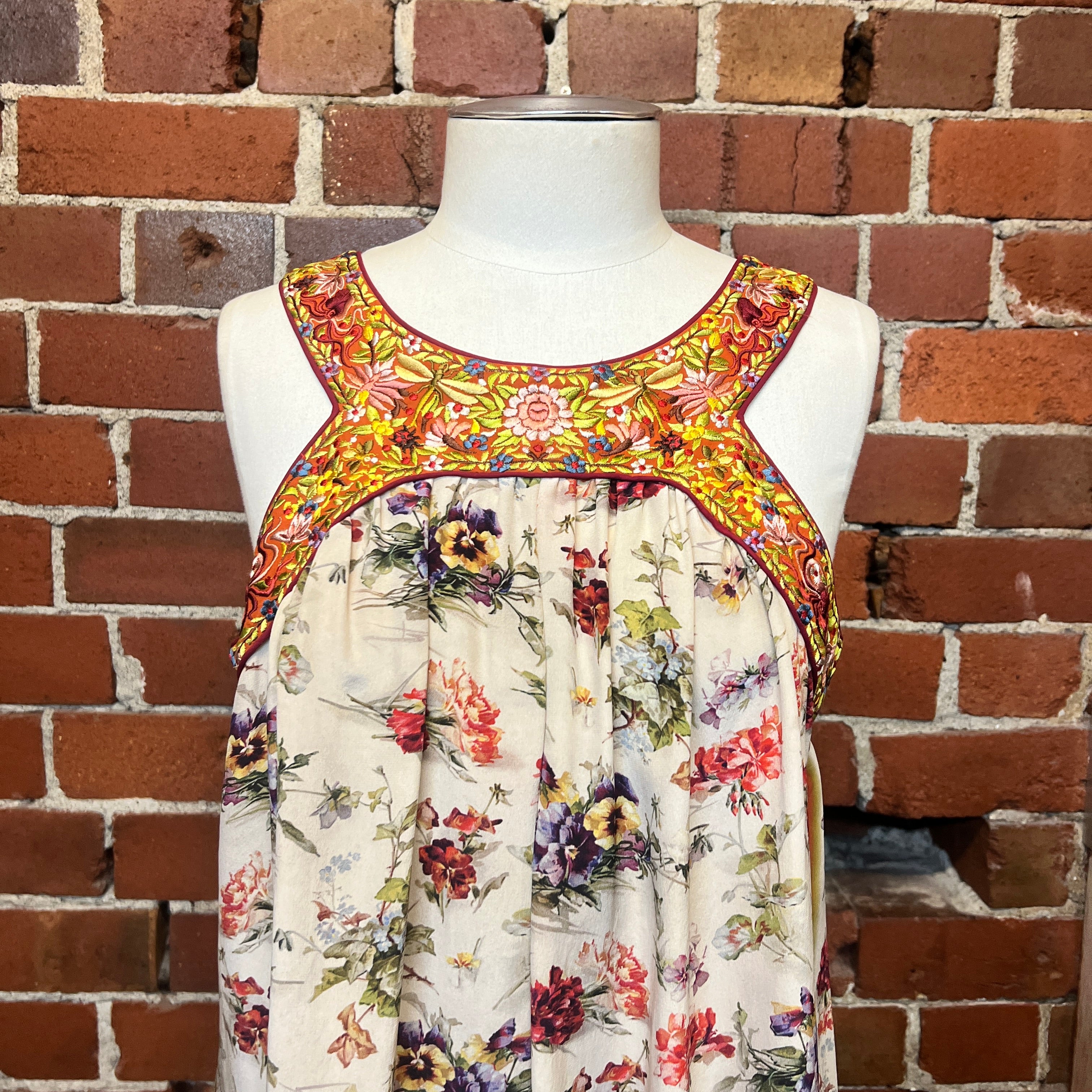 JEAN PAUL GAULTIER silk embroided dress