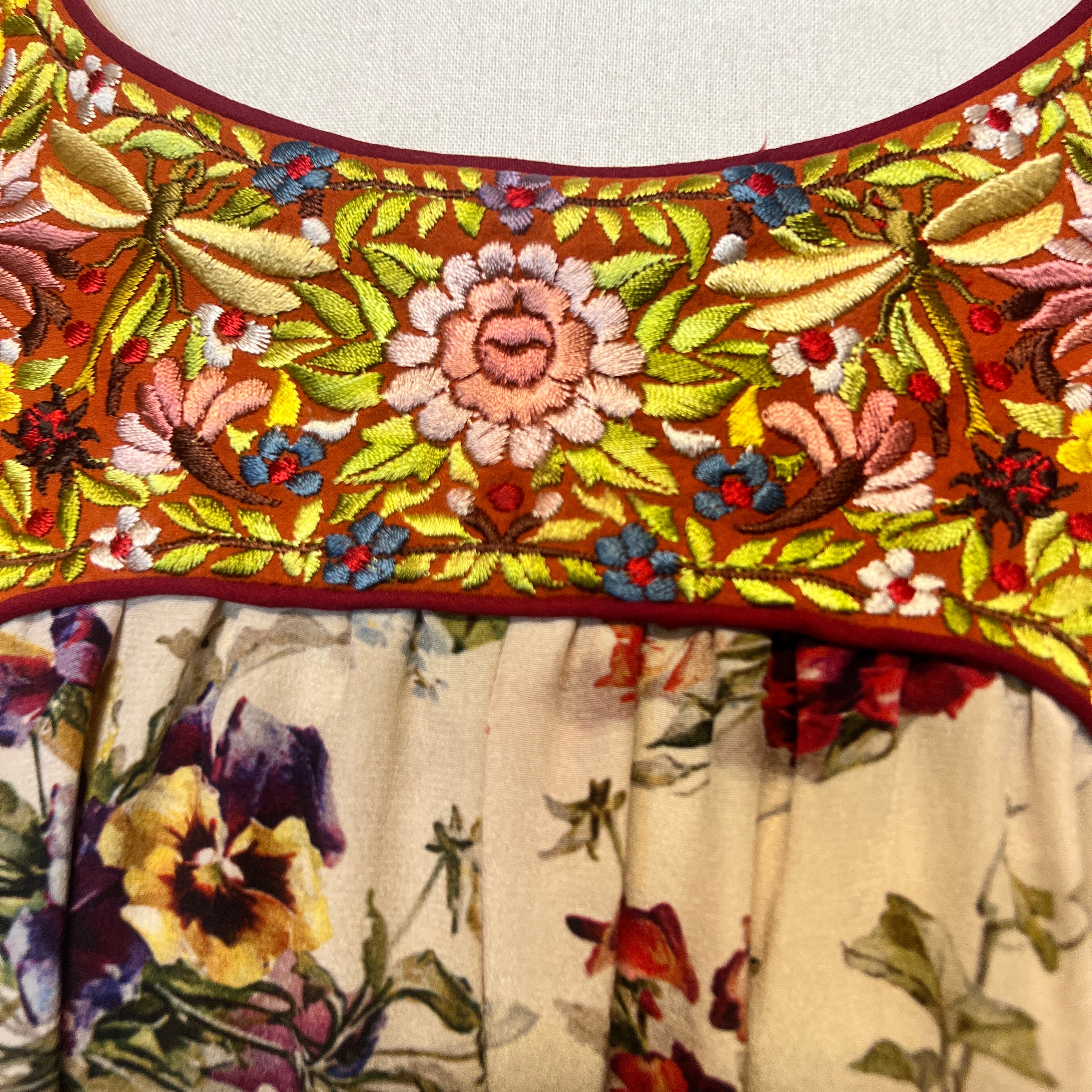 JEAN PAUL GAULTIER silk embroided dress