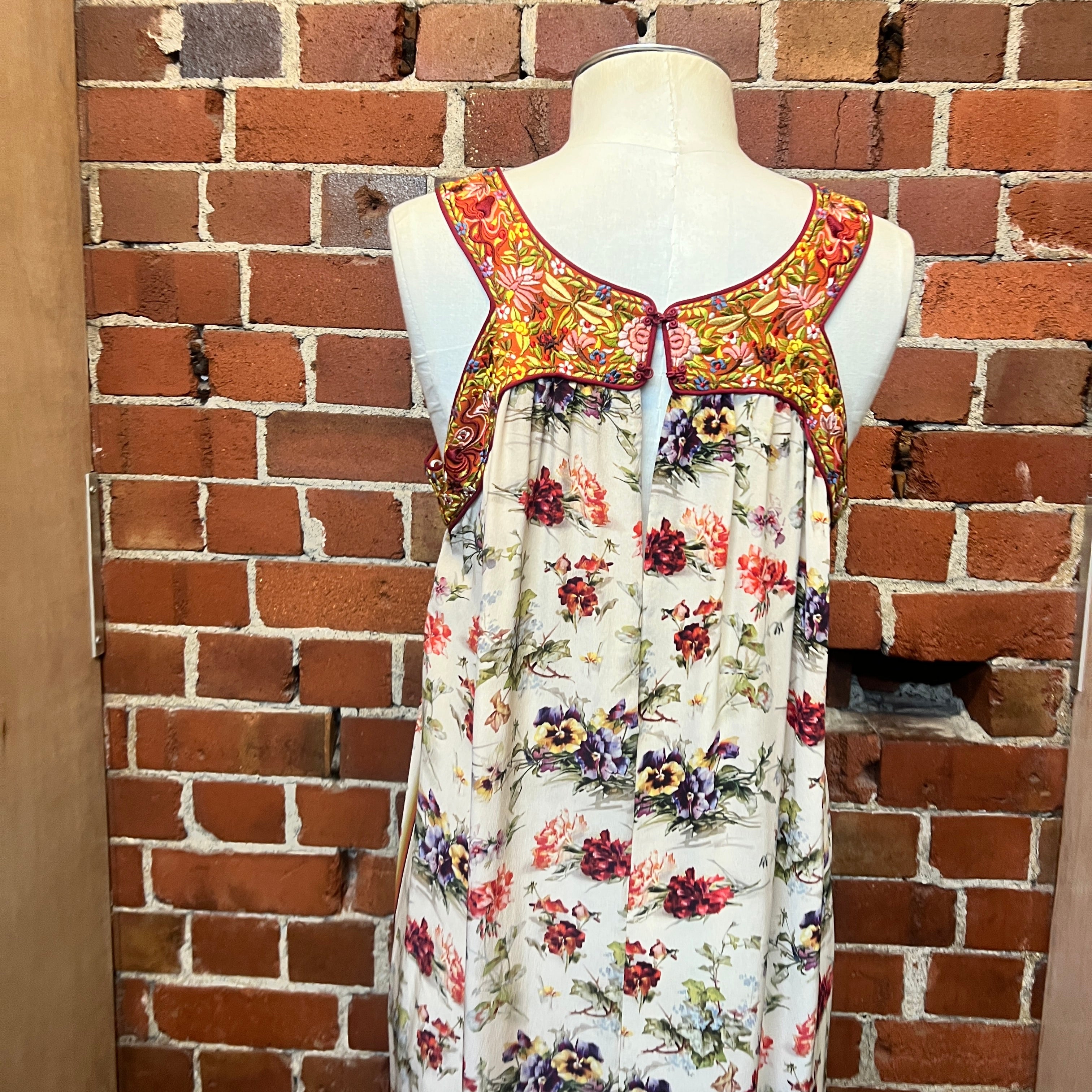 JEAN PAUL GAULTIER silk embroided dress