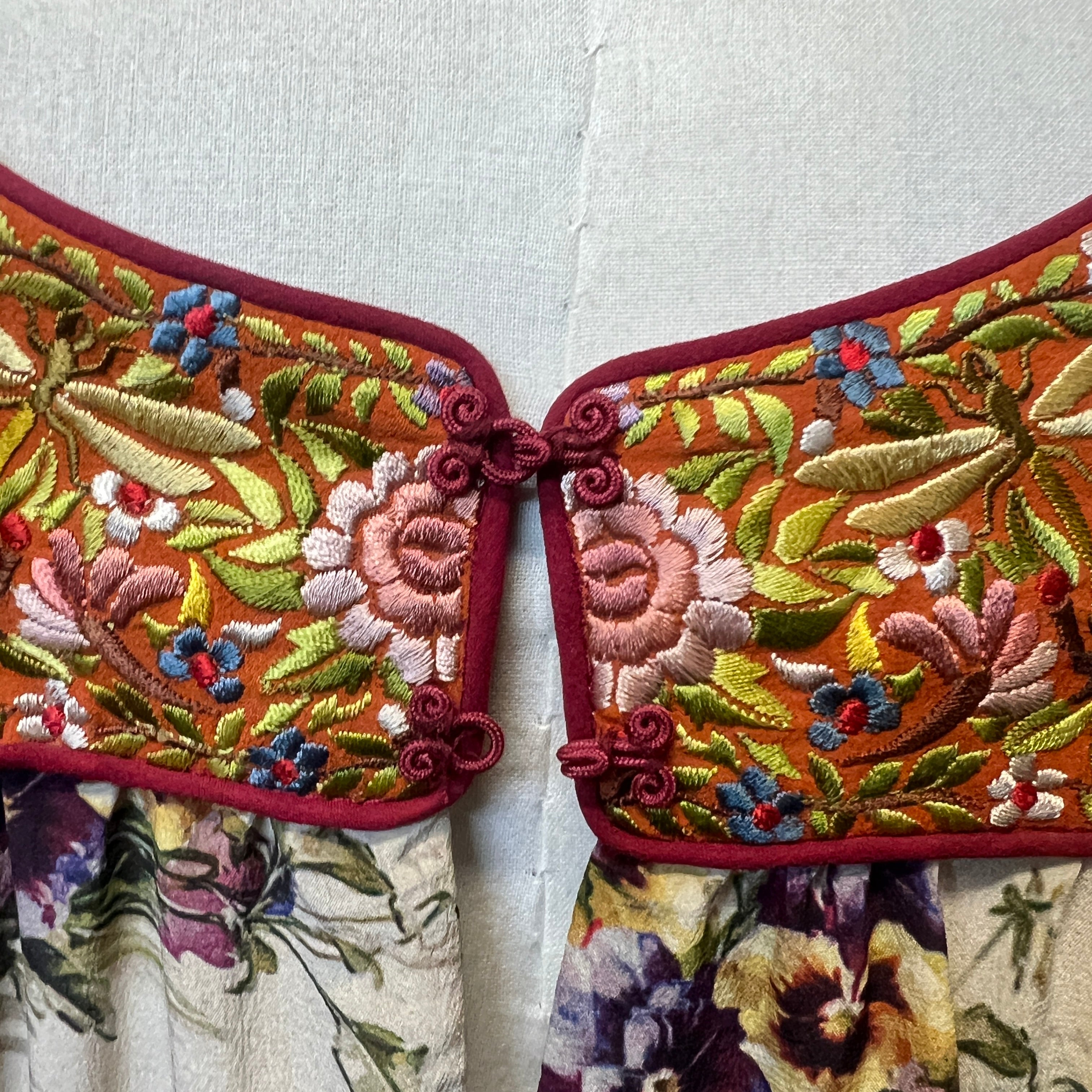 JEAN PAUL GAULTIER silk embroided dress