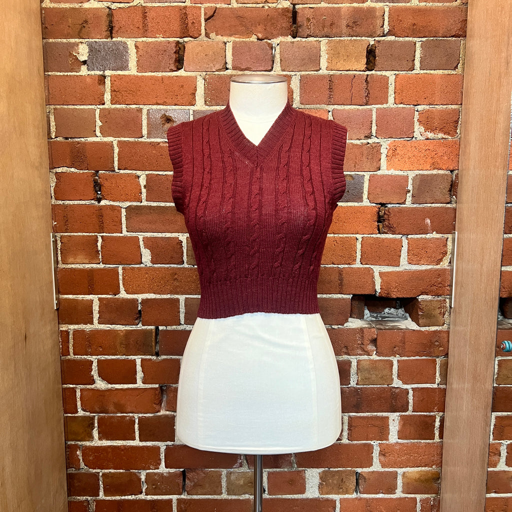 JEAN PAUL GAULTIER wool cableknit vest