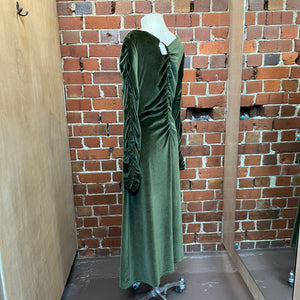 kate sylvester green dress KATE SYLVESTER velvet evening gown Wellington Hunters and Collectors
