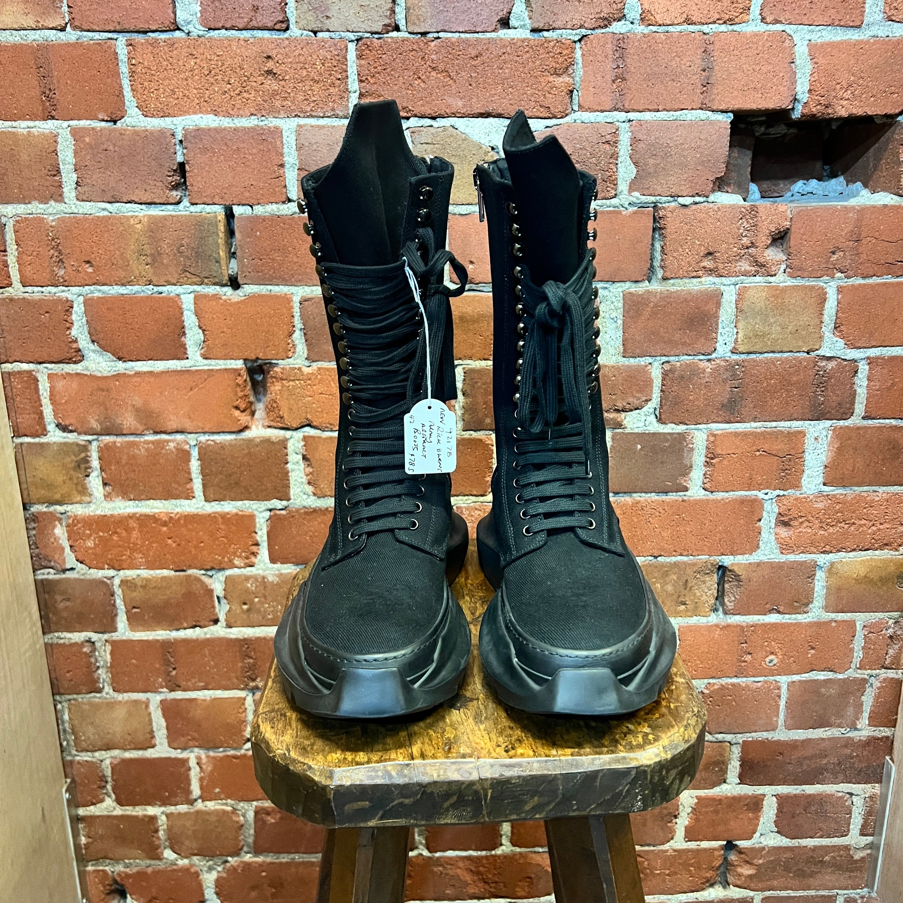 RICK OWENS combat boots 42