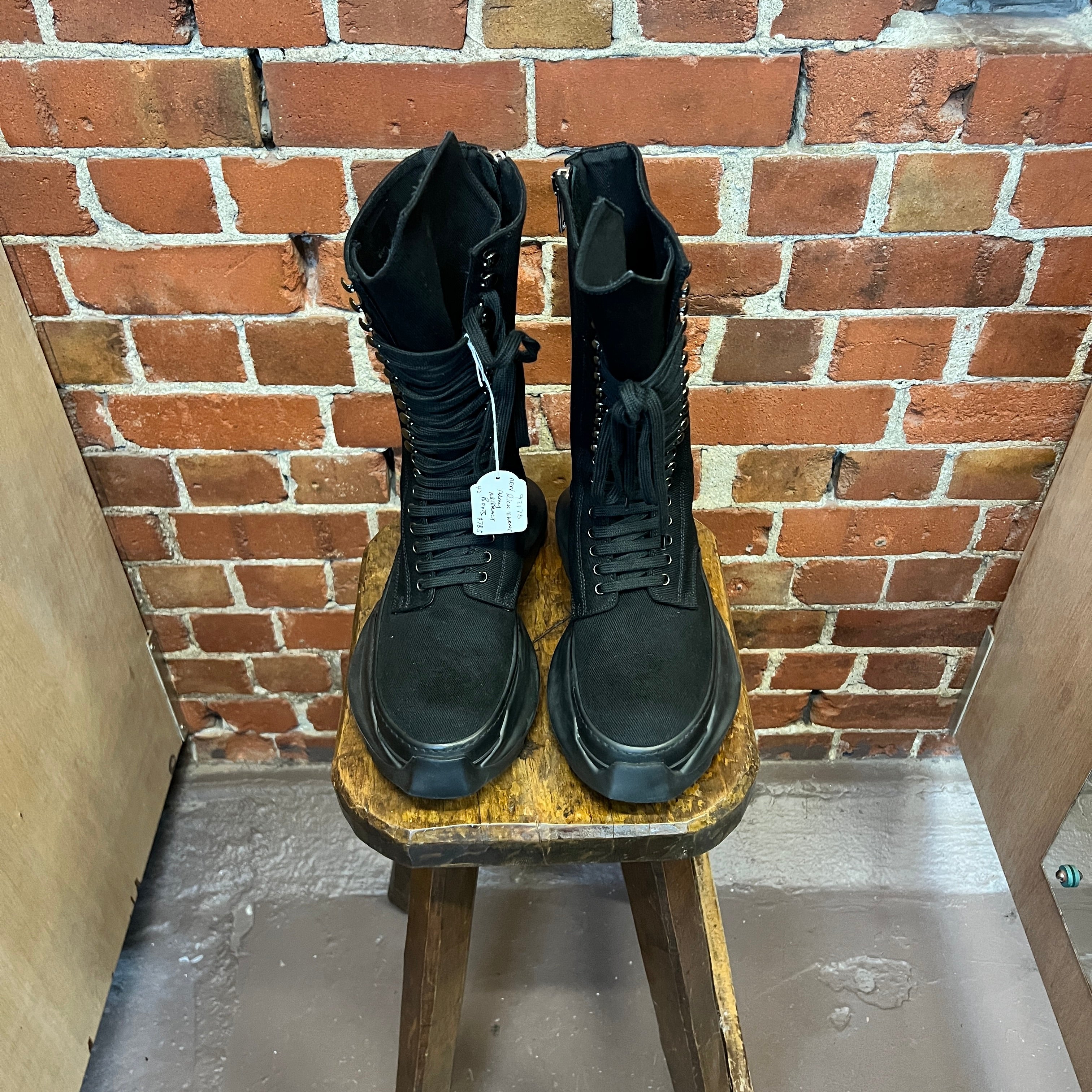 RICK OWENS combat boots 42