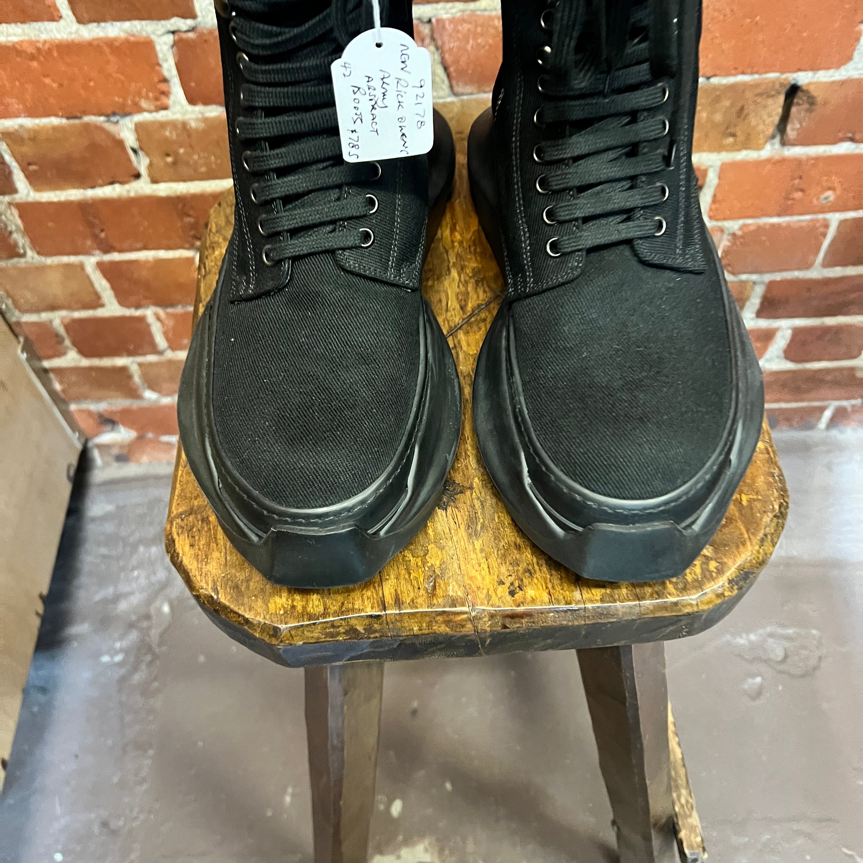 RICK OWENS combat boots 42