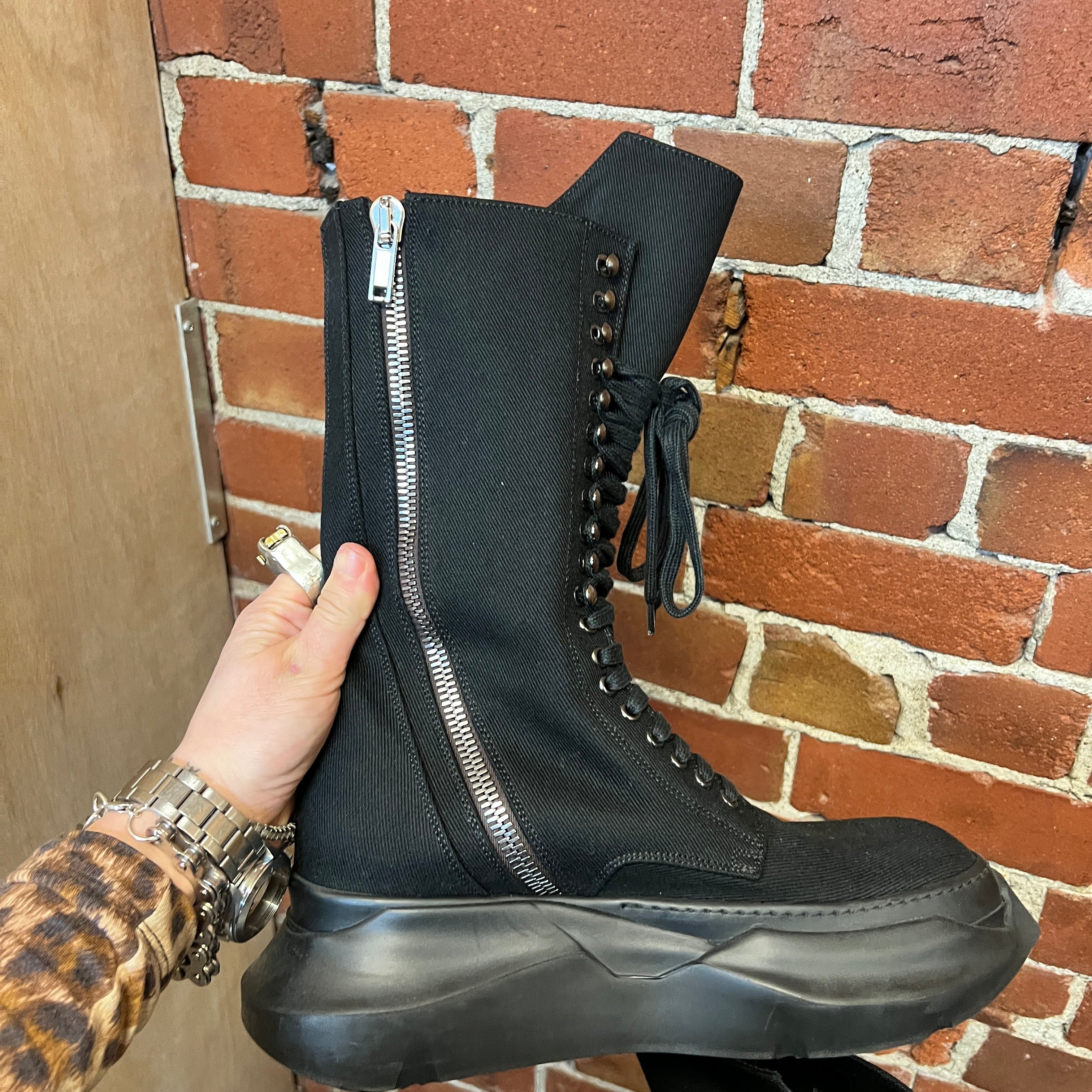 RICK OWENS combat boots 42