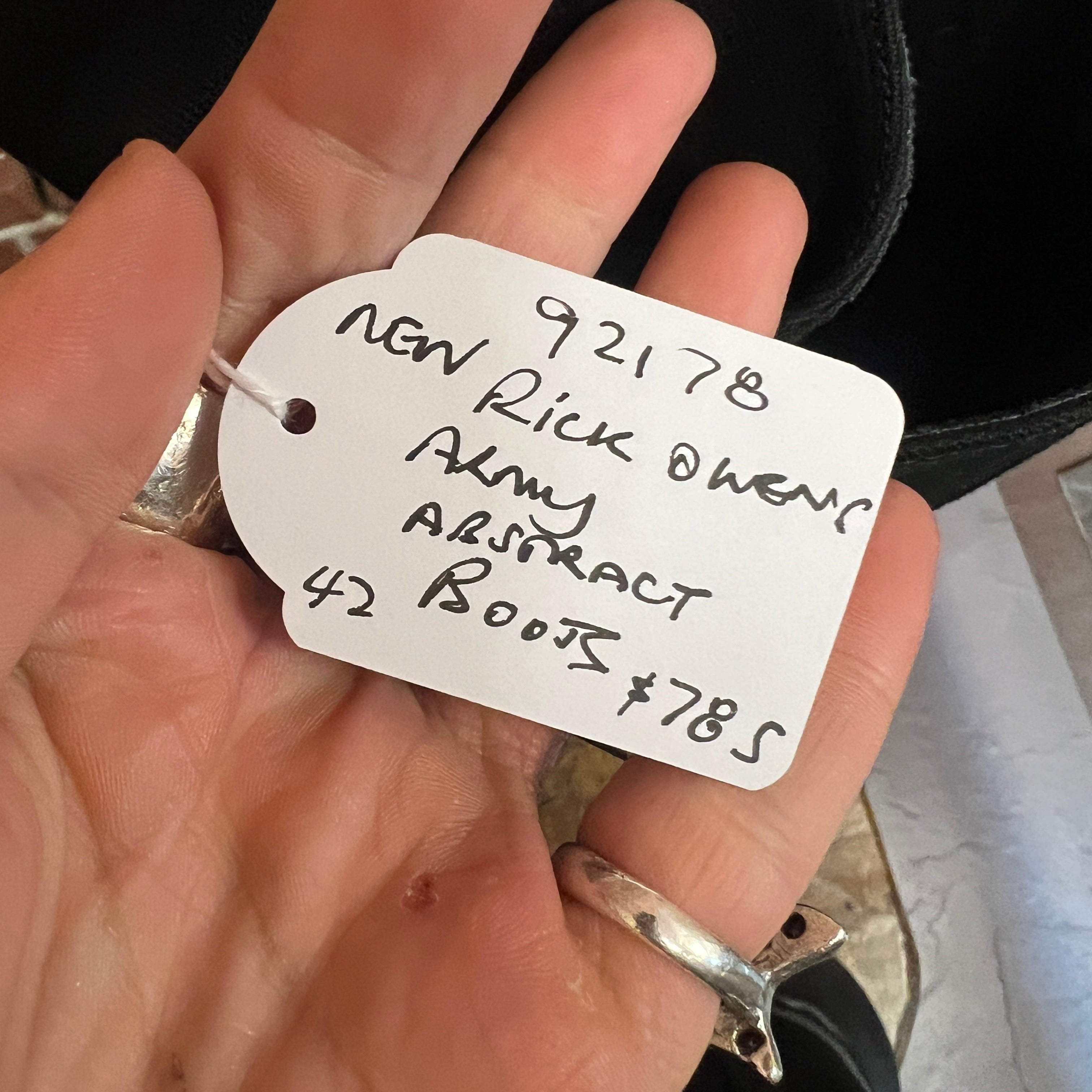 RICK OWENS combat boots 42