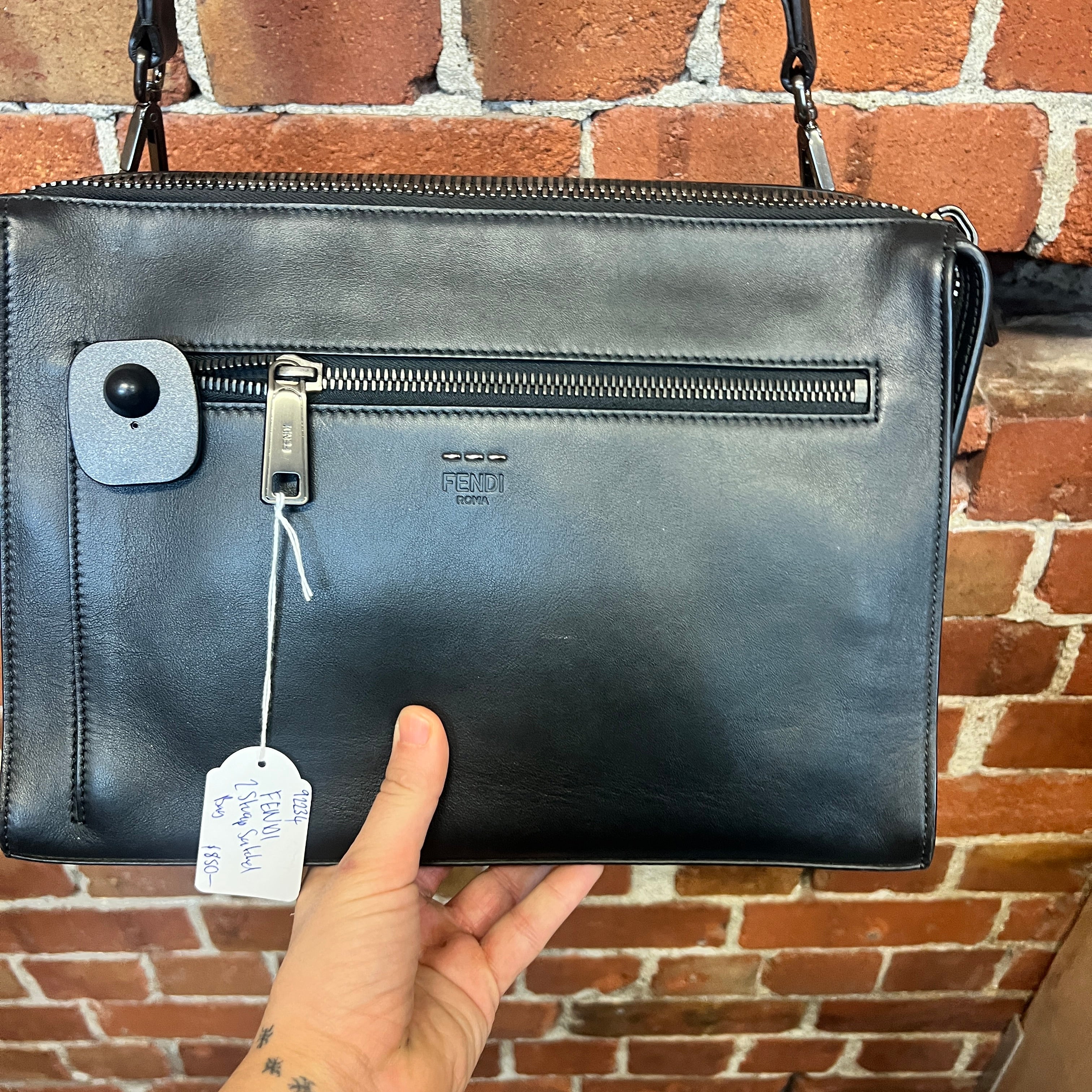 FENDI satchel leather bag