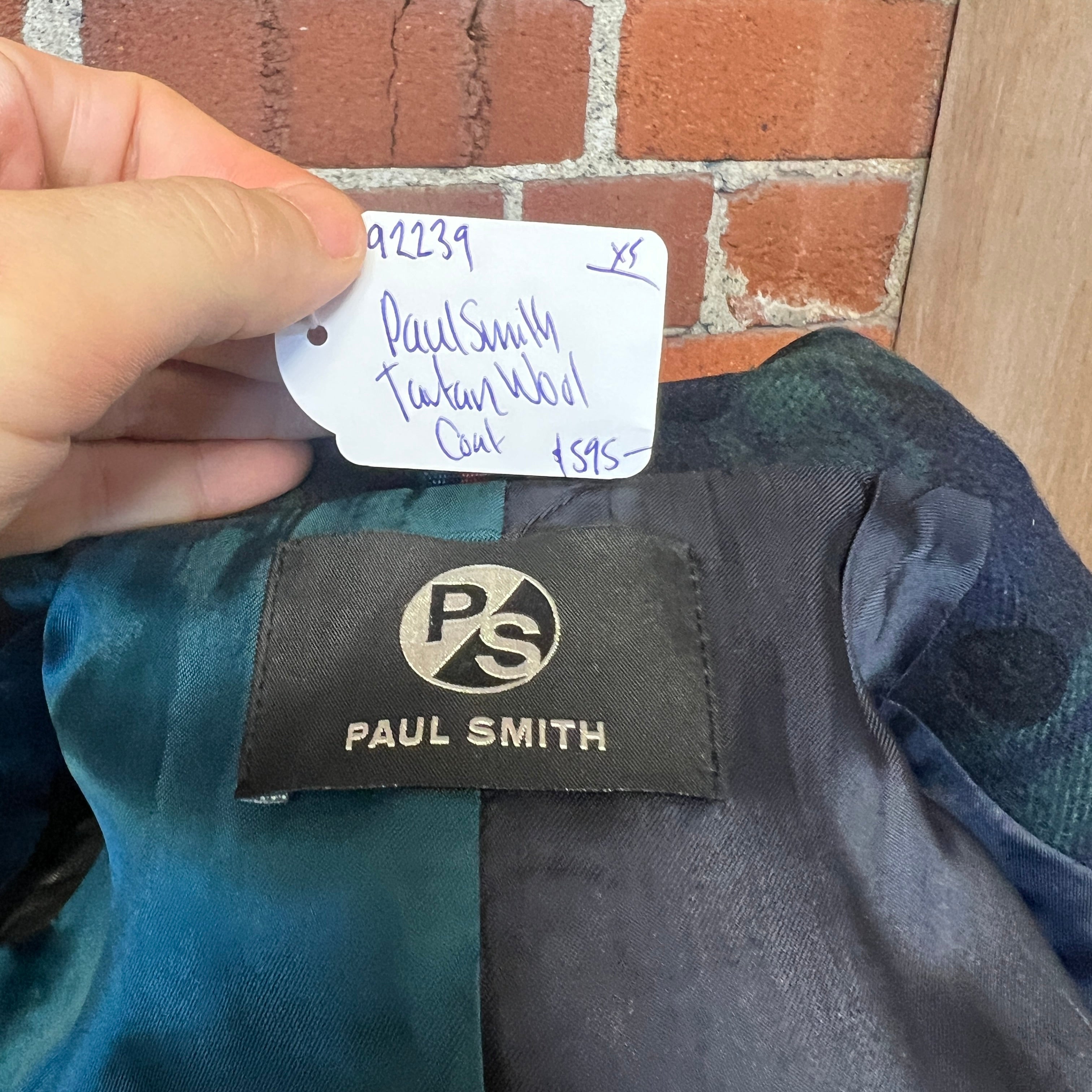 PAUL SMITH tartan wool coat