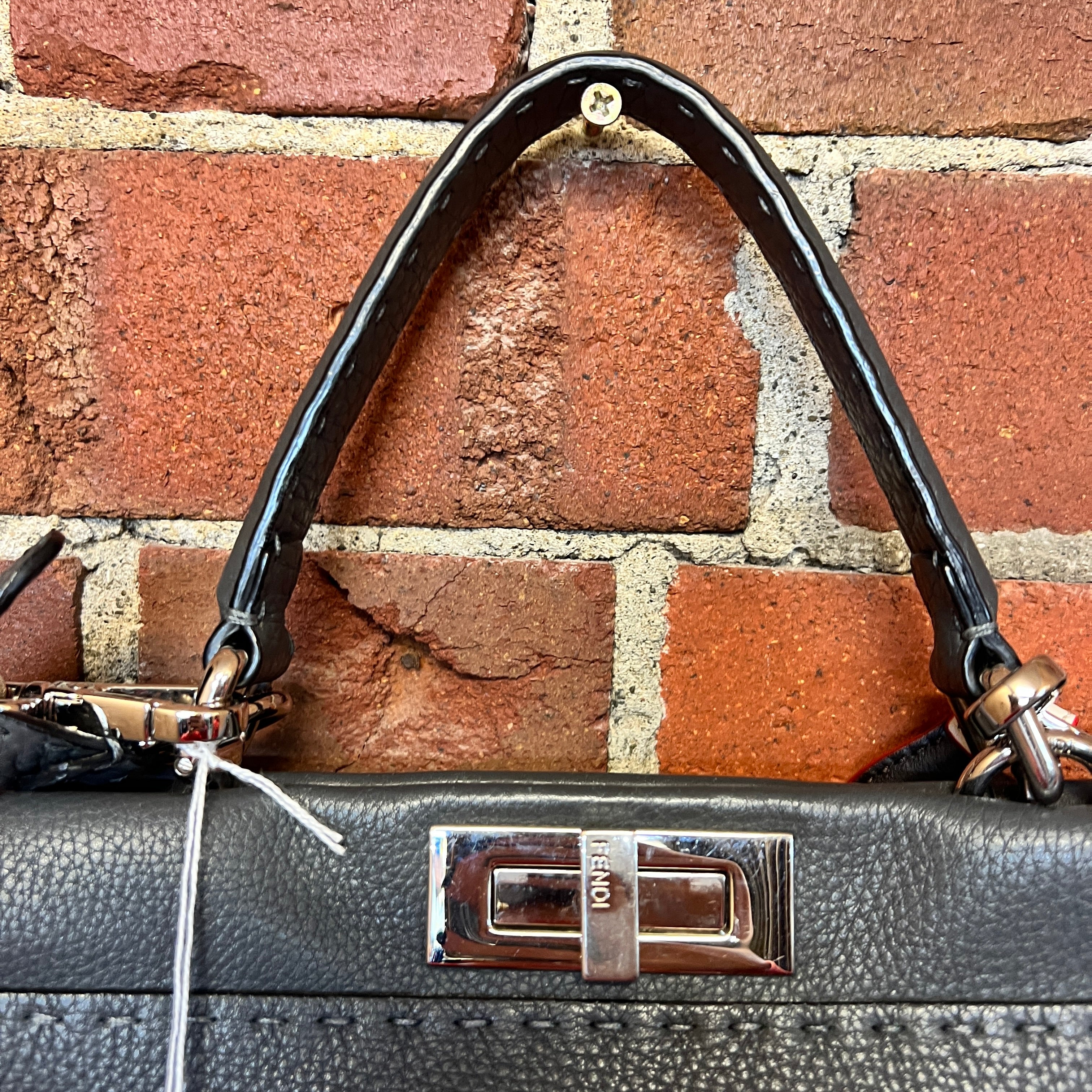 FENDI Peekaboo leather handbag