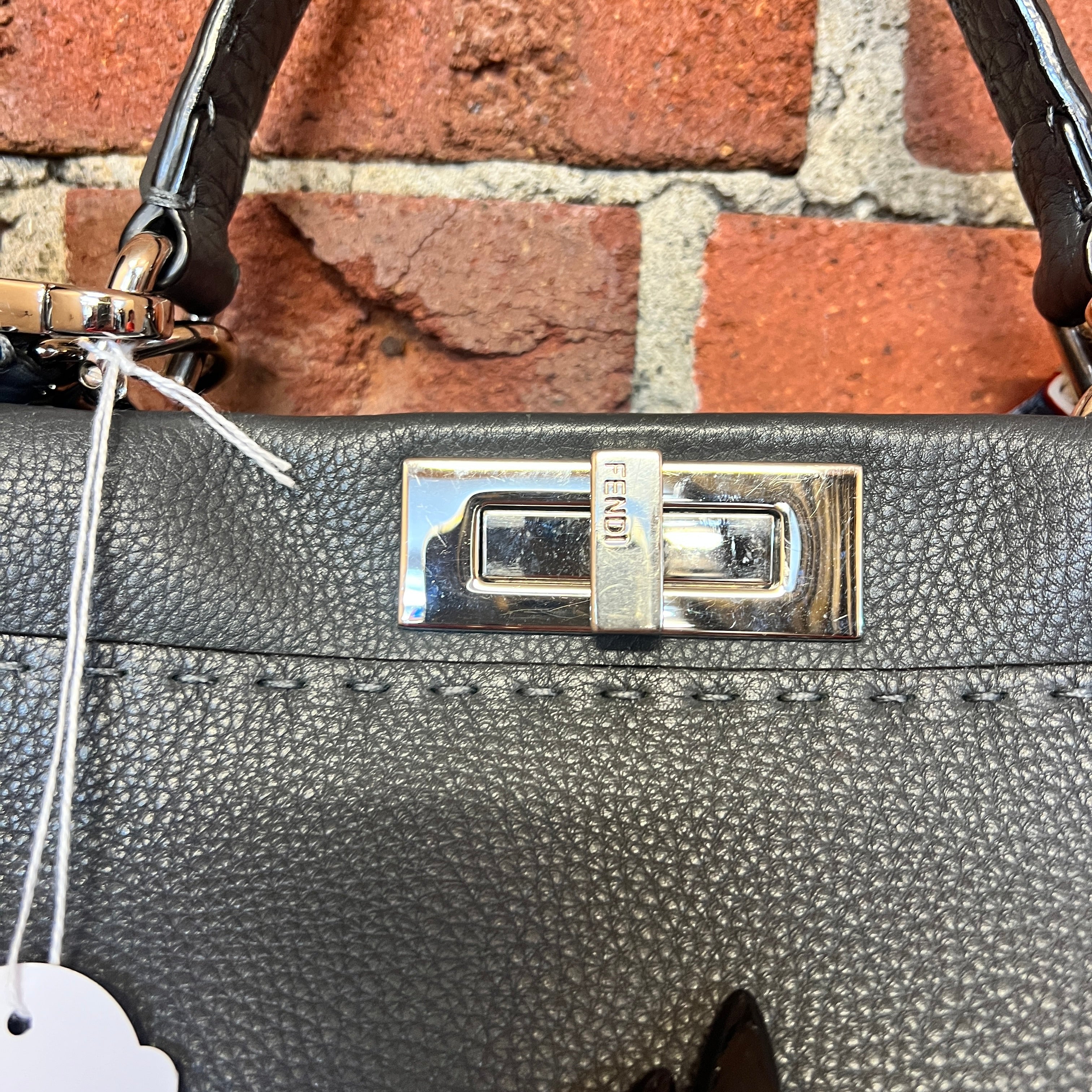 FENDI Peekaboo leather handbag