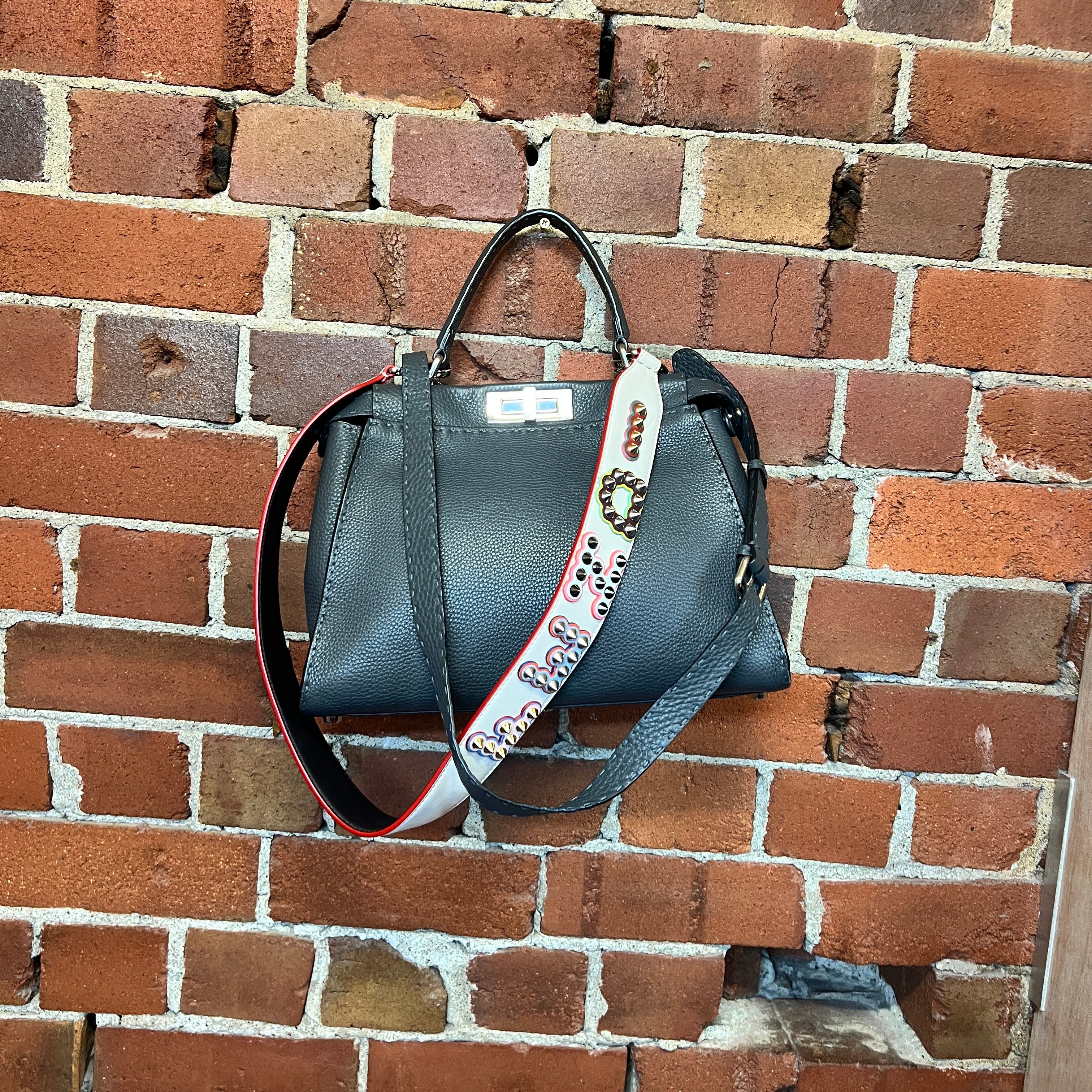FENDI Peekaboo leather handbag