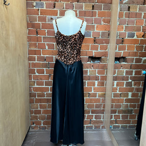 USA DESIGNER Faux fur corset gown