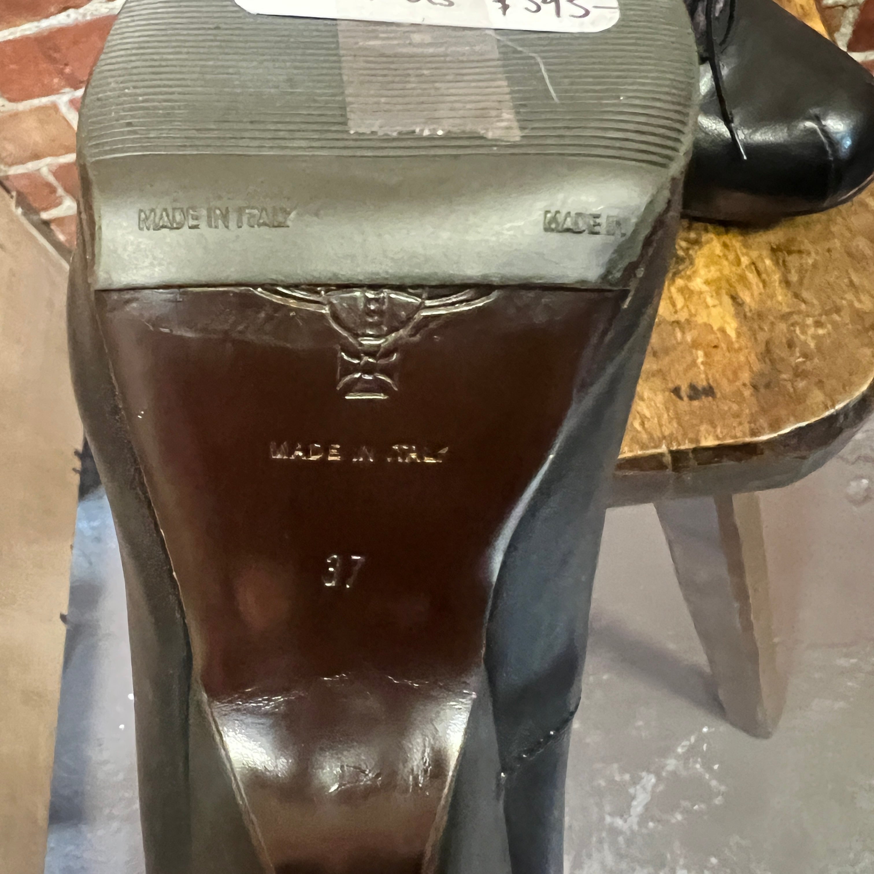 VIVIENNE WESTWOOD 1990's wool and leather heels 37