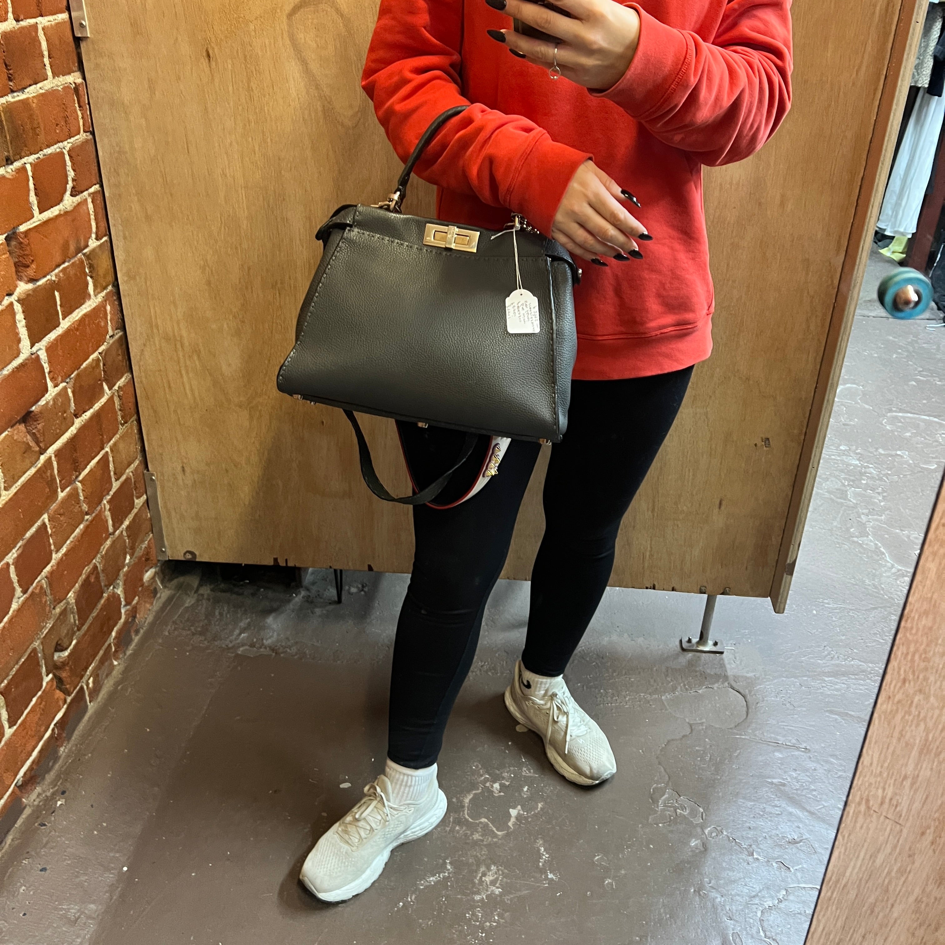 FENDI Peekaboo leather handbag