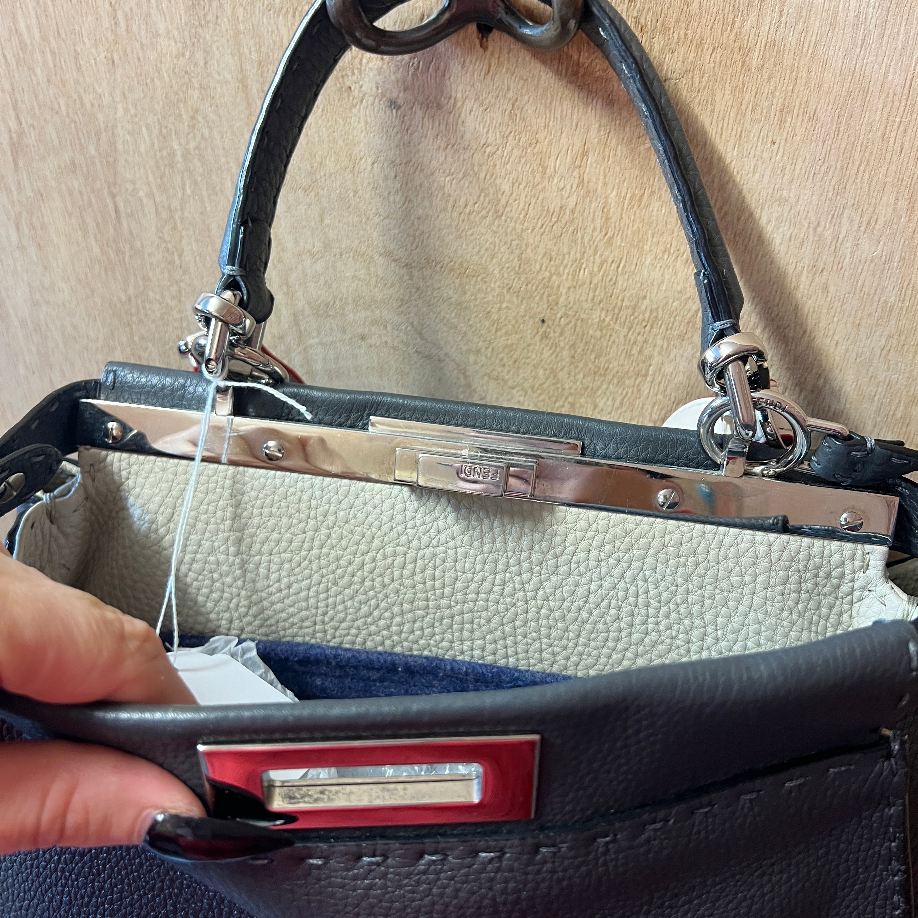 FENDI Peekaboo leather handbag