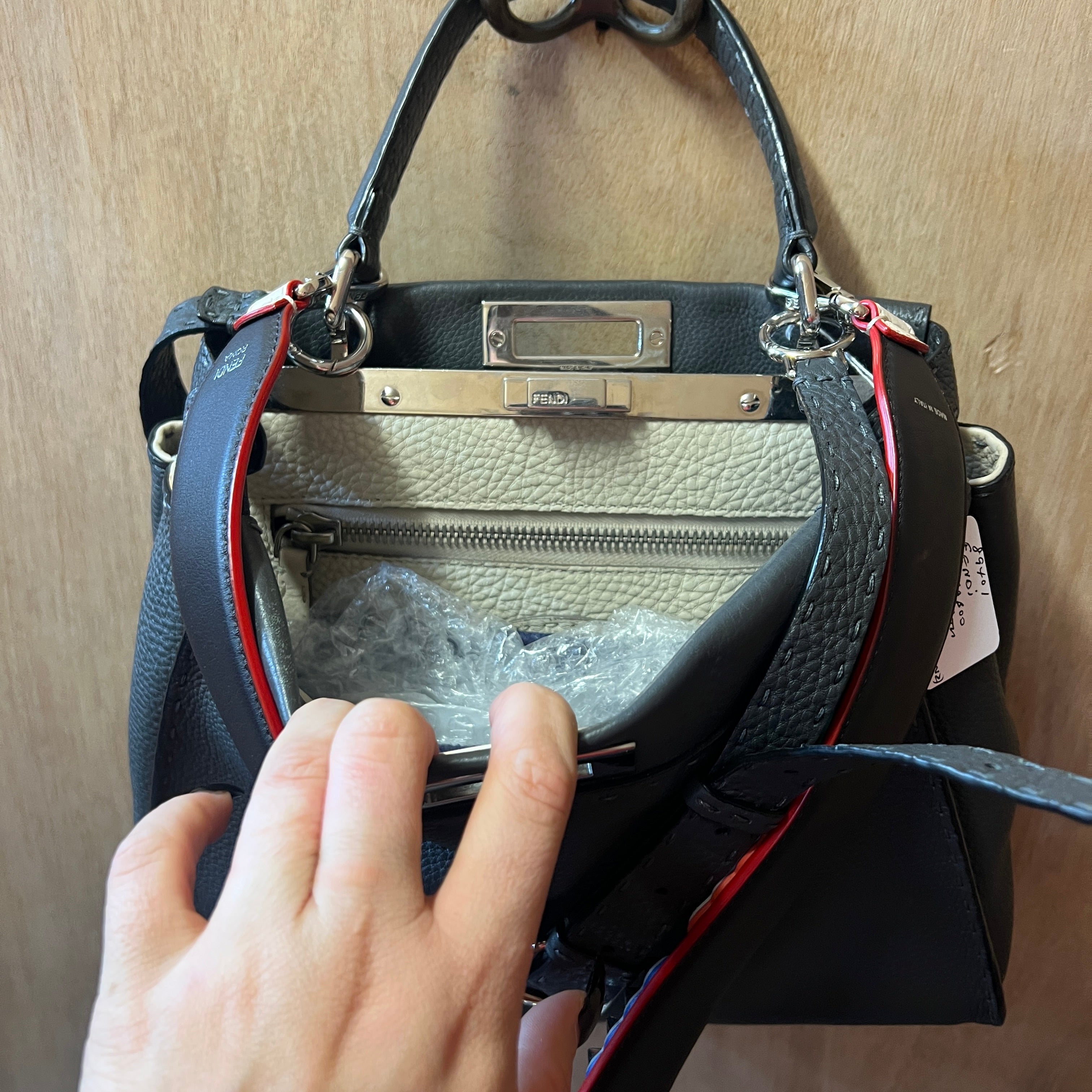 FENDI Peekaboo leather handbag