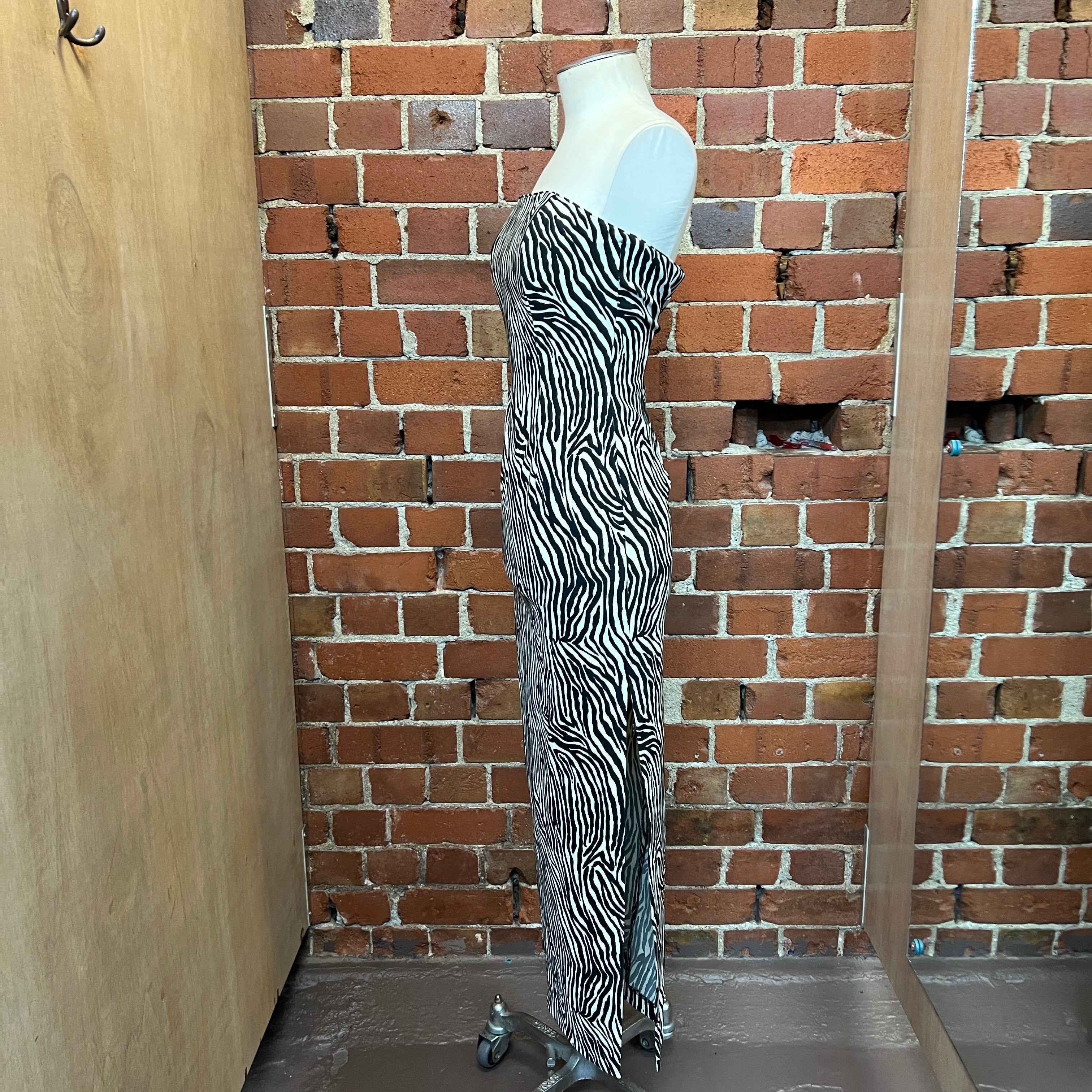 JESSICA MCKINTOCH Y2K zebra gown