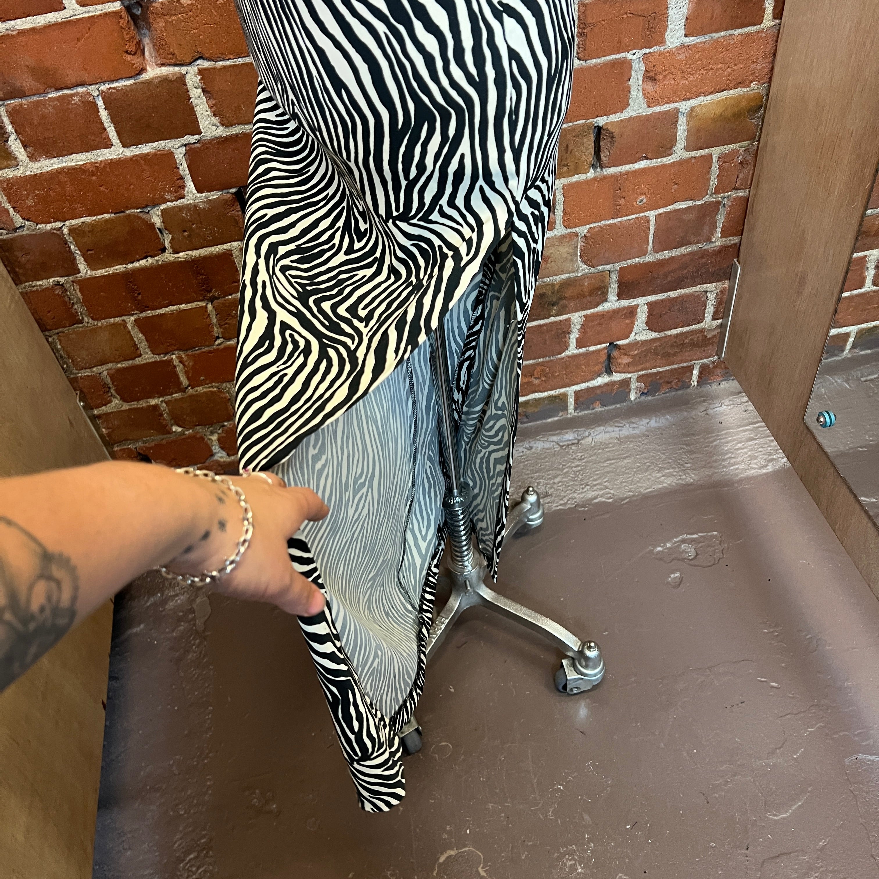 JESSICA MCKINTOCH Y2K zebra gown