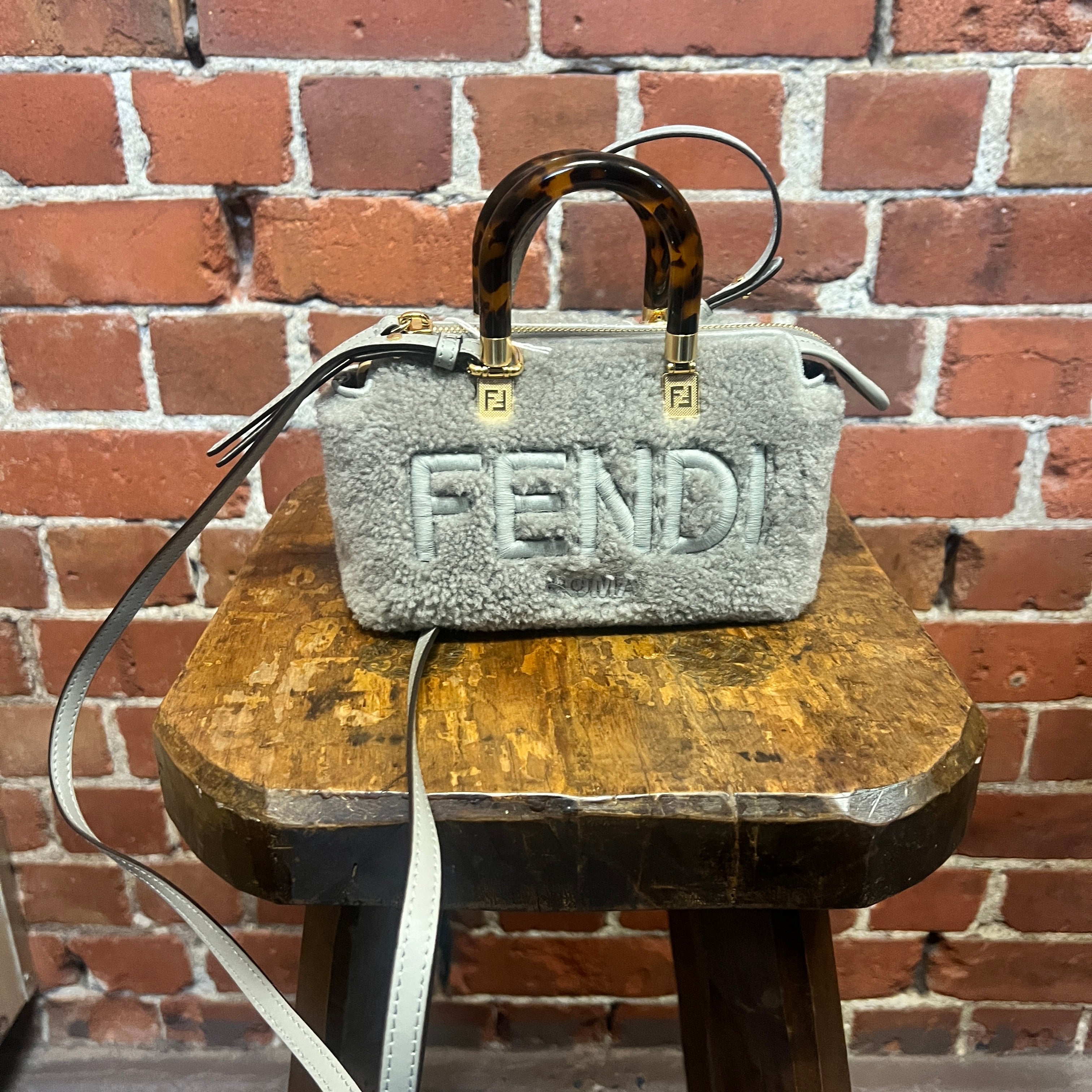 FENDI shearling handbag