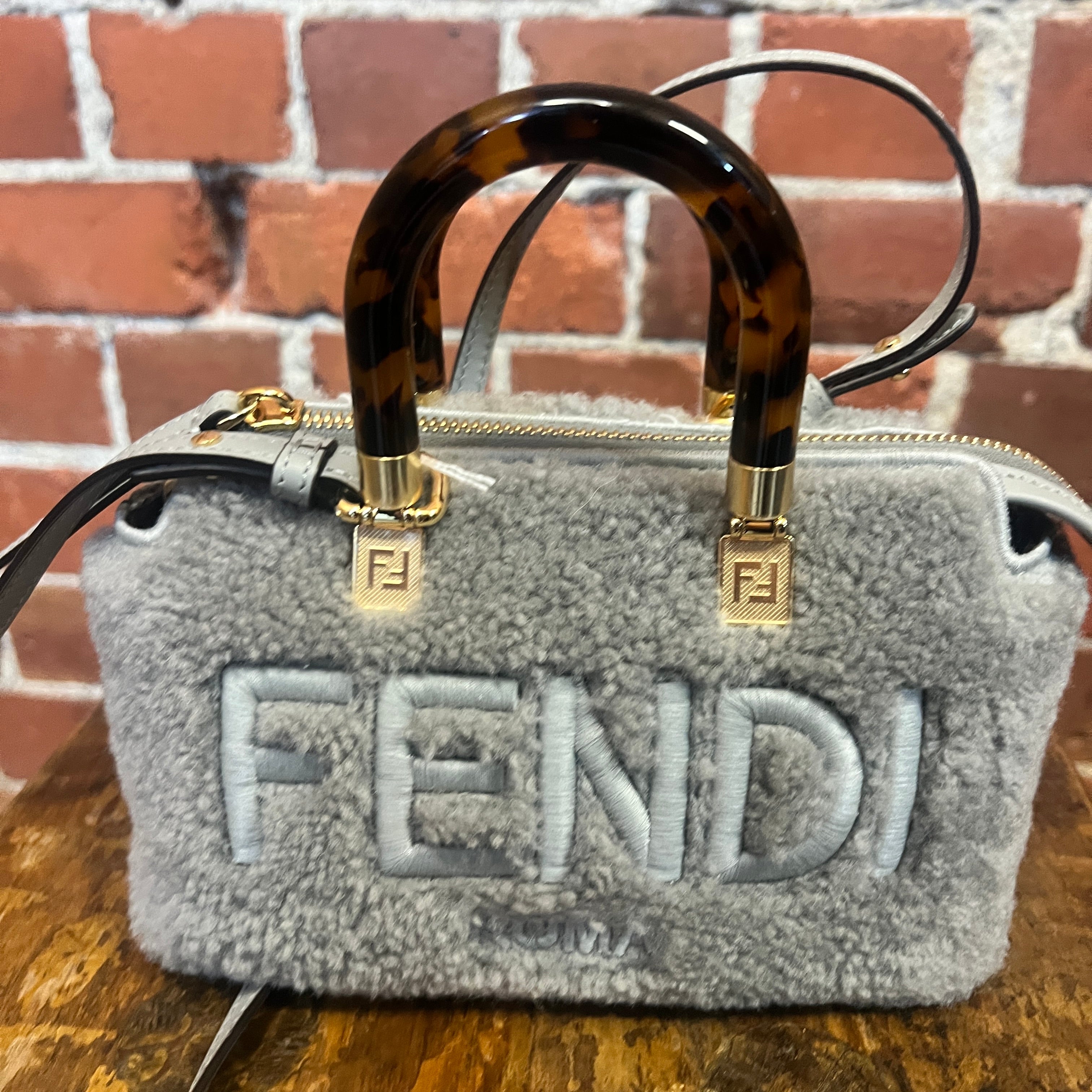 FENDI shearling handbag