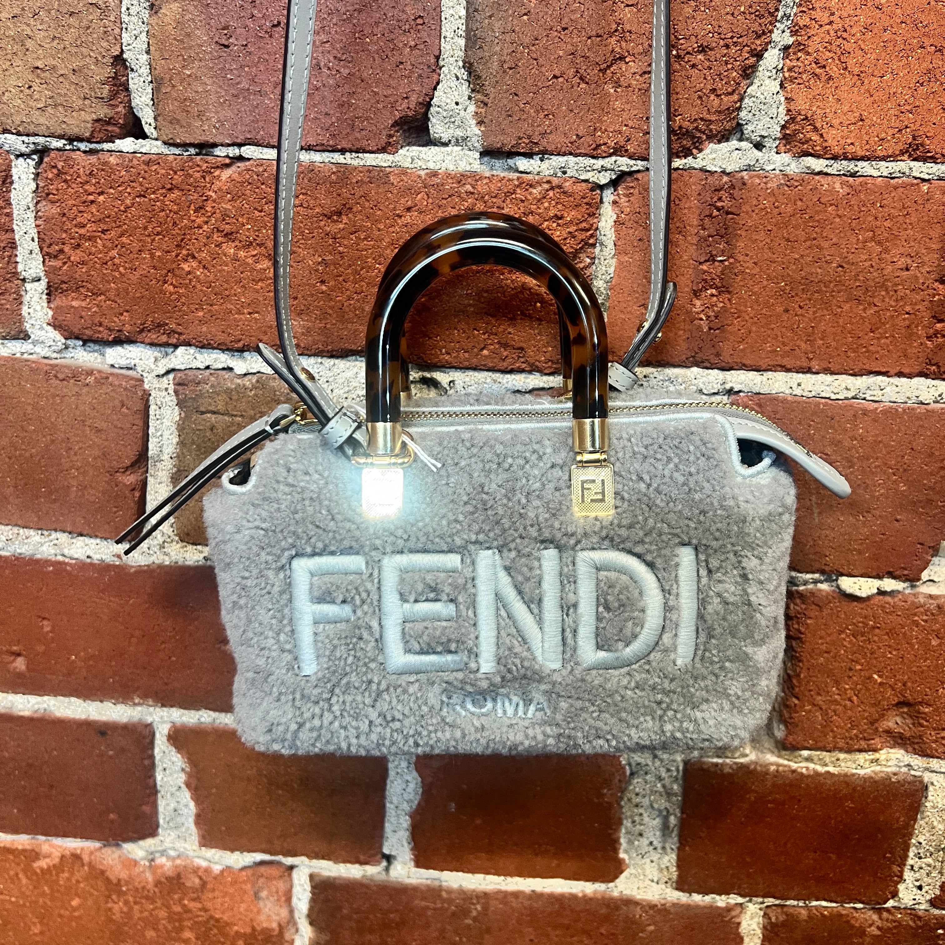 FENDI shearling handbag