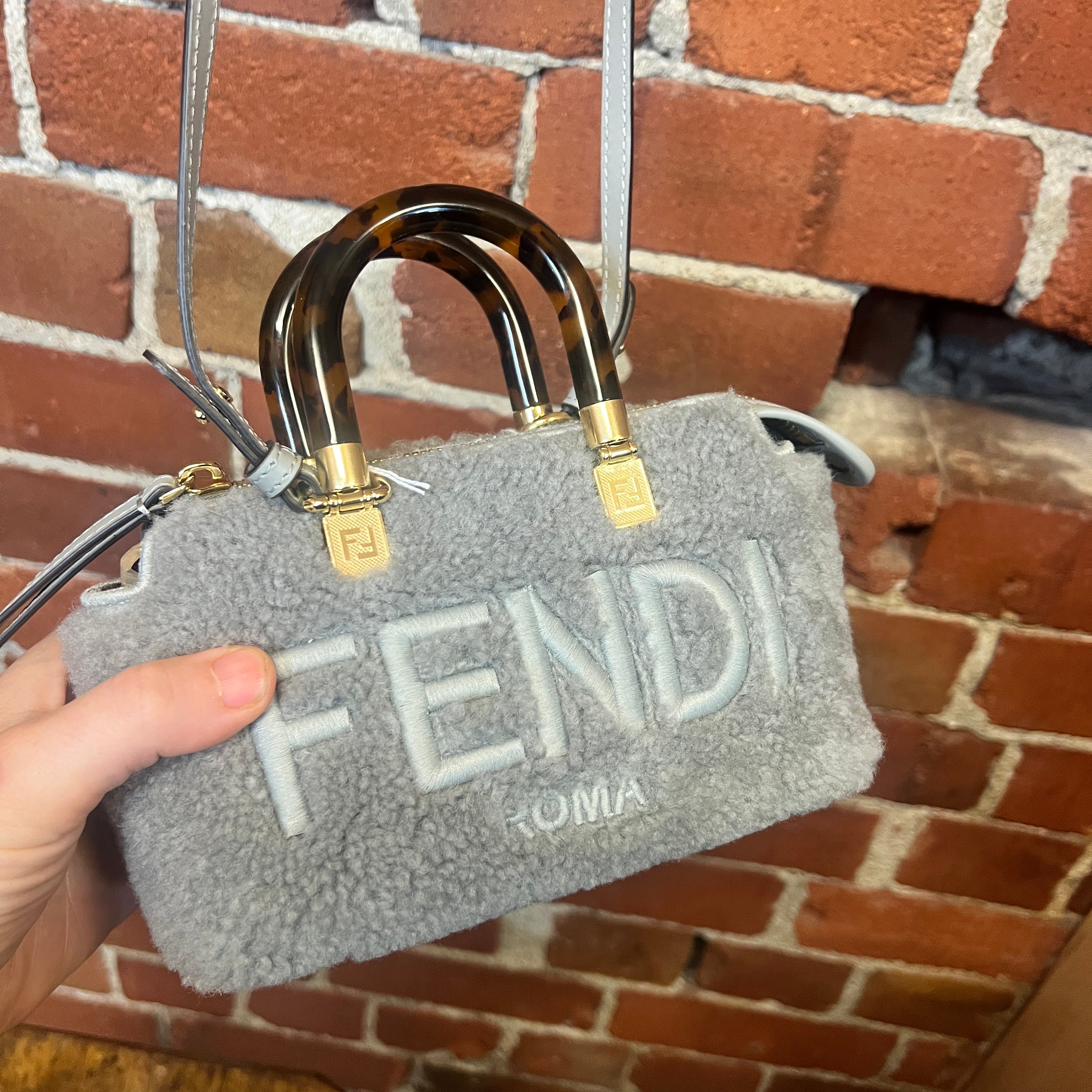 FENDI shearling handbag