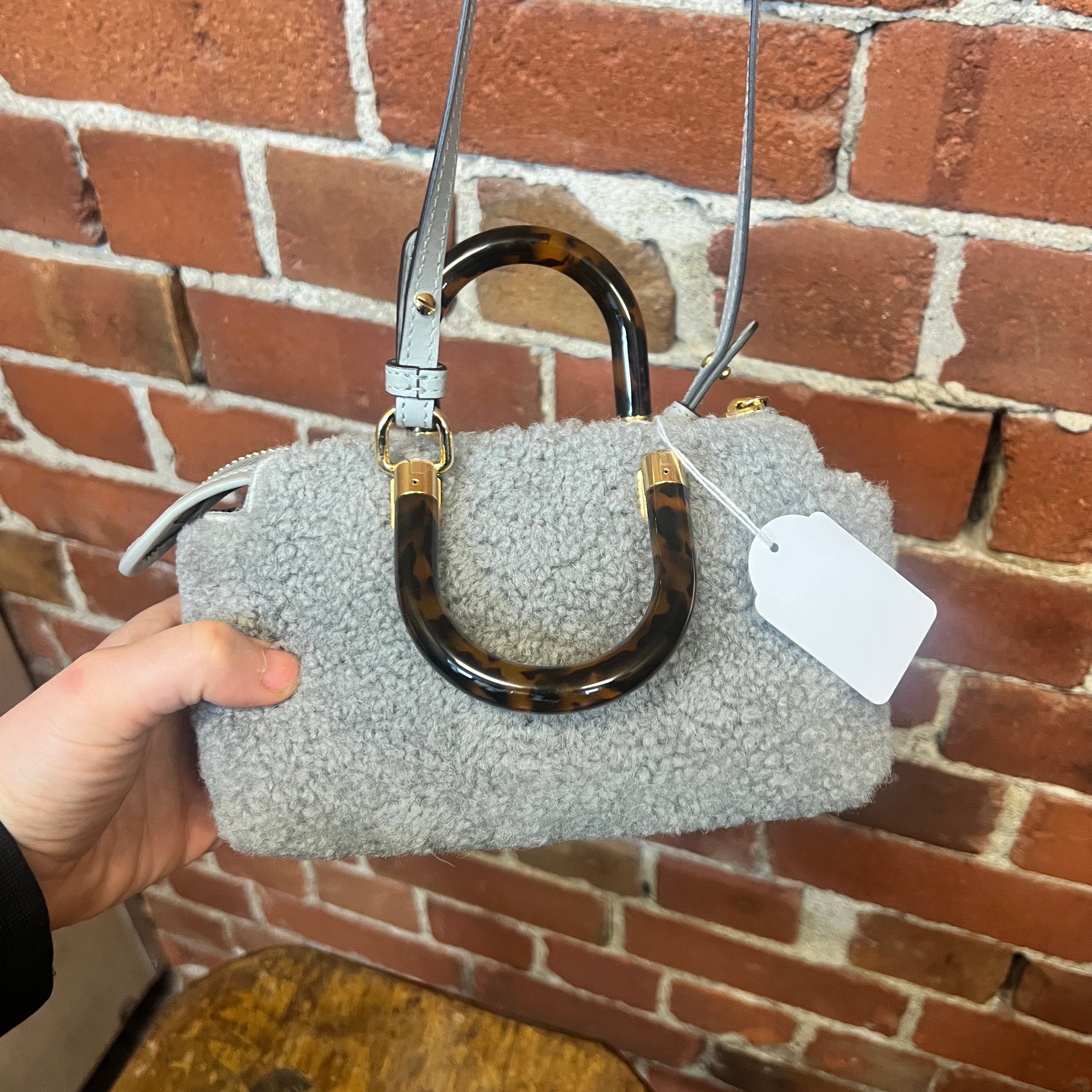 FENDI shearling handbag