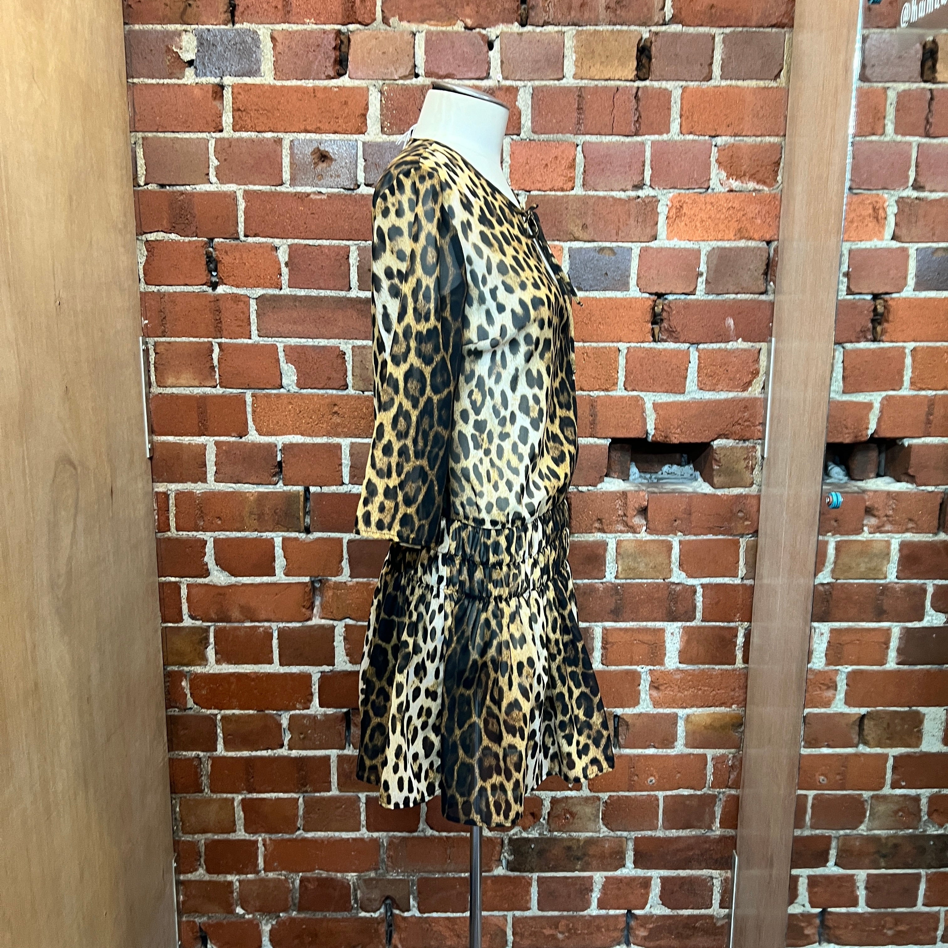 MOSCHINO Y2K leopard mini dress