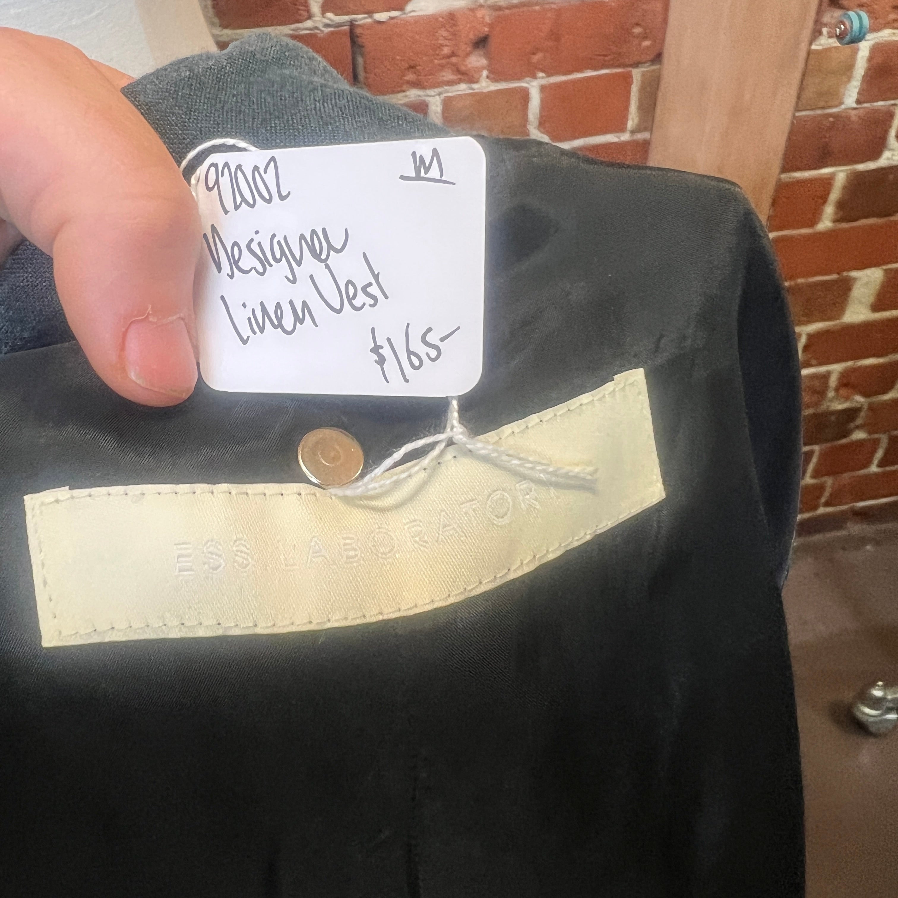 ESS ASSEMBLY linen and silk vest