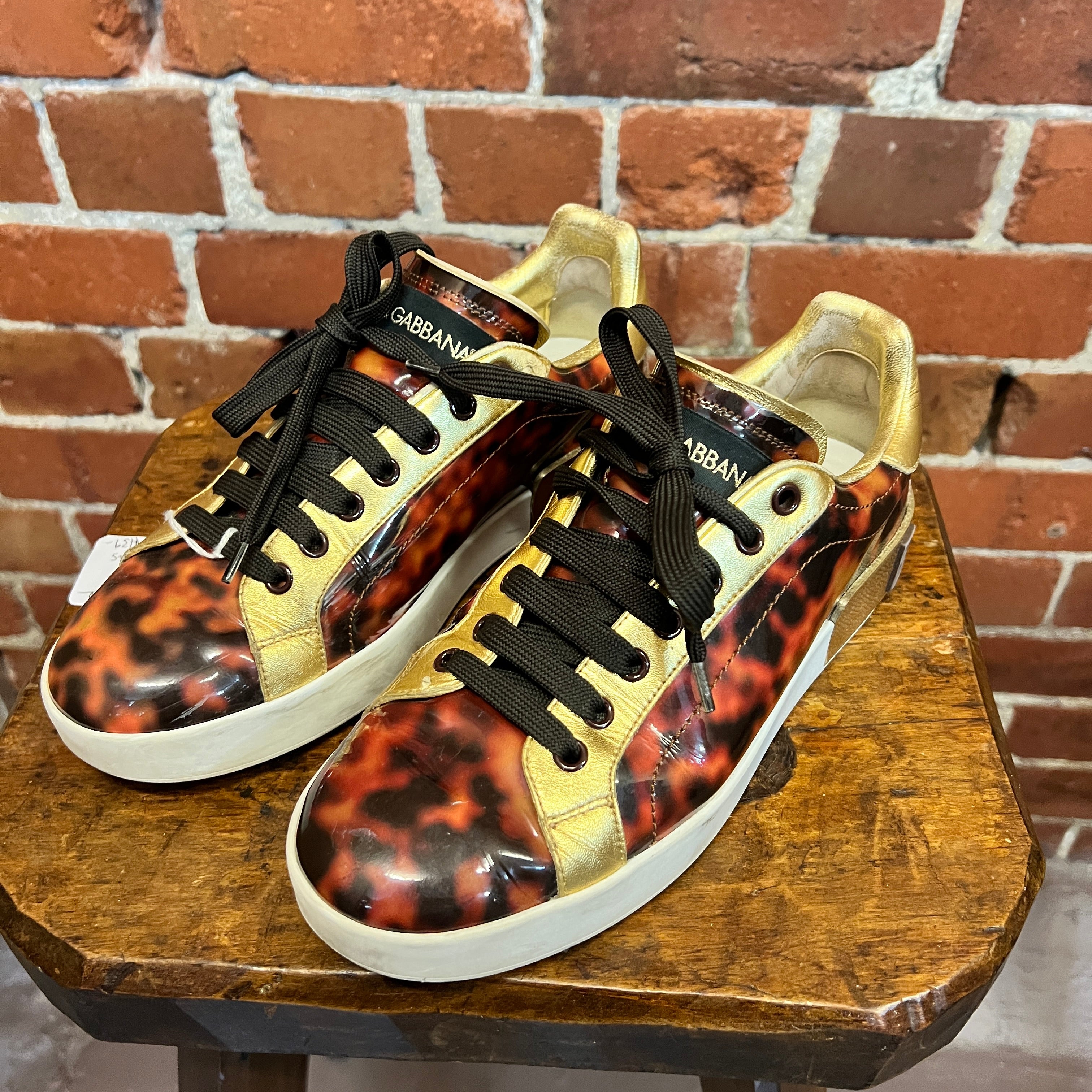 DOLCE AND GABBABNA tortishell sneakers 38