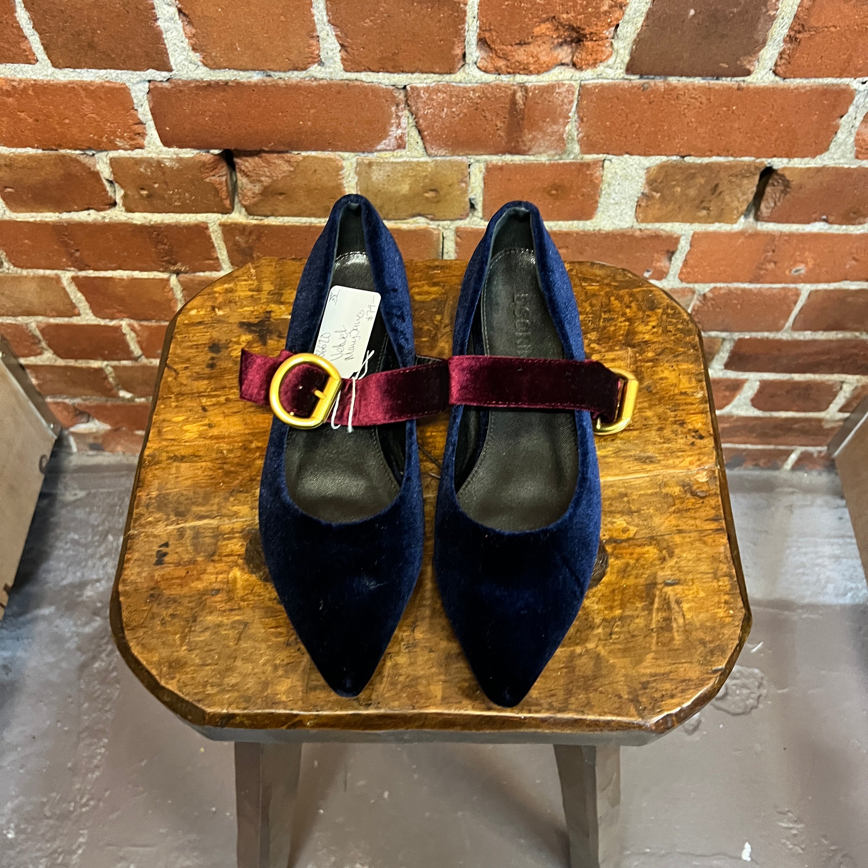 VELVET  MAry-Jane flats 38