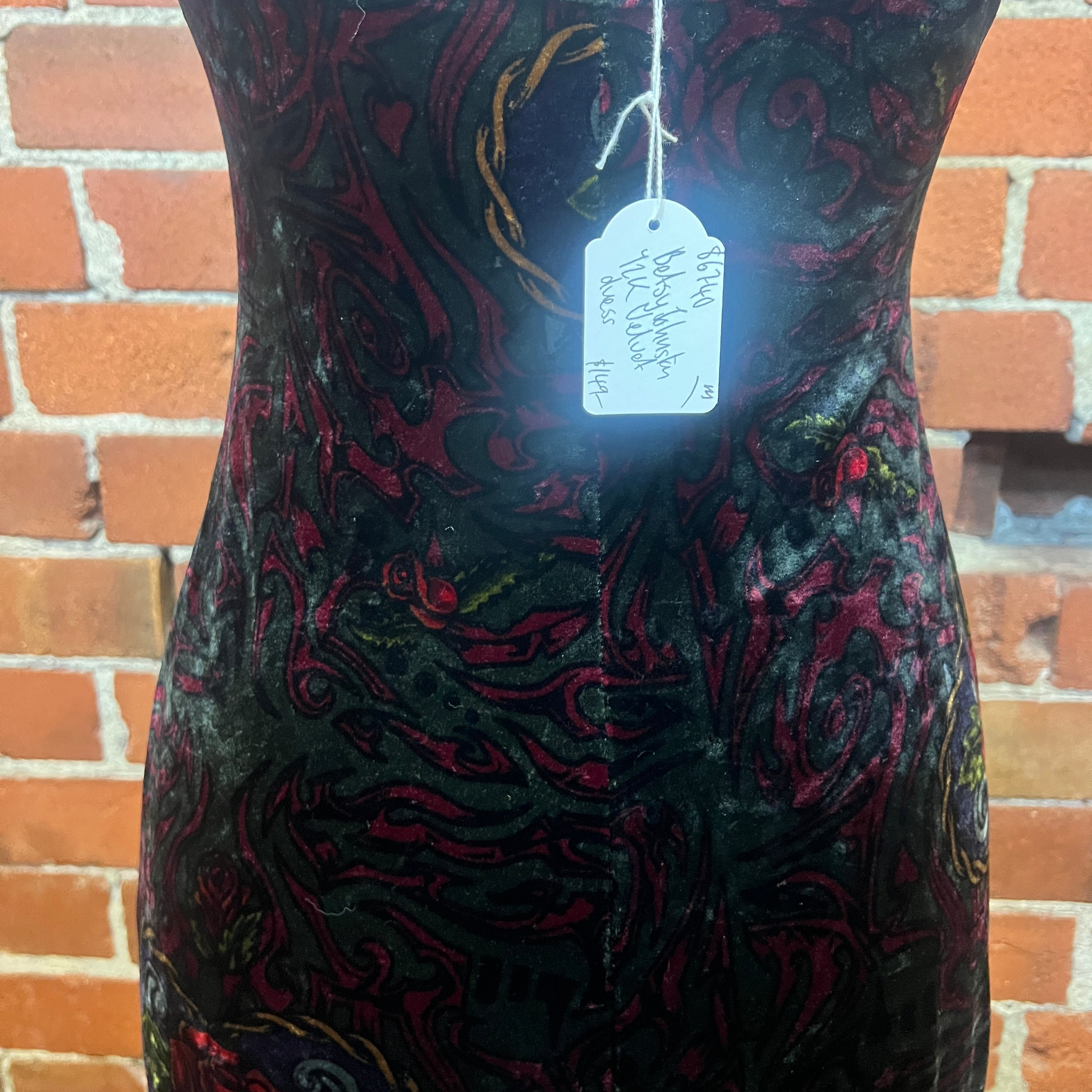 BETSY JOHNSTON Y2K Velvet dress