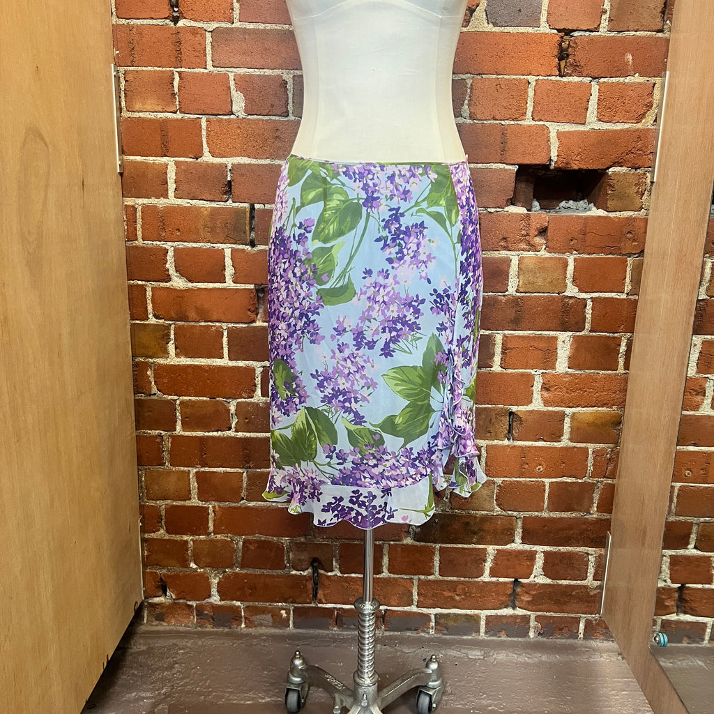 MOSCHINO SIlk floral skirt