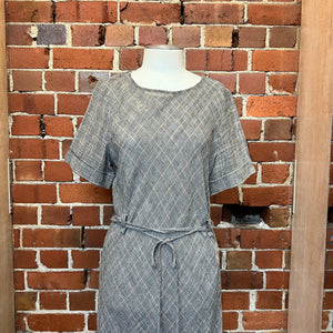 NICOLE FARHAI checked cotton dress