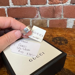 GUCCI STG SILVER RING