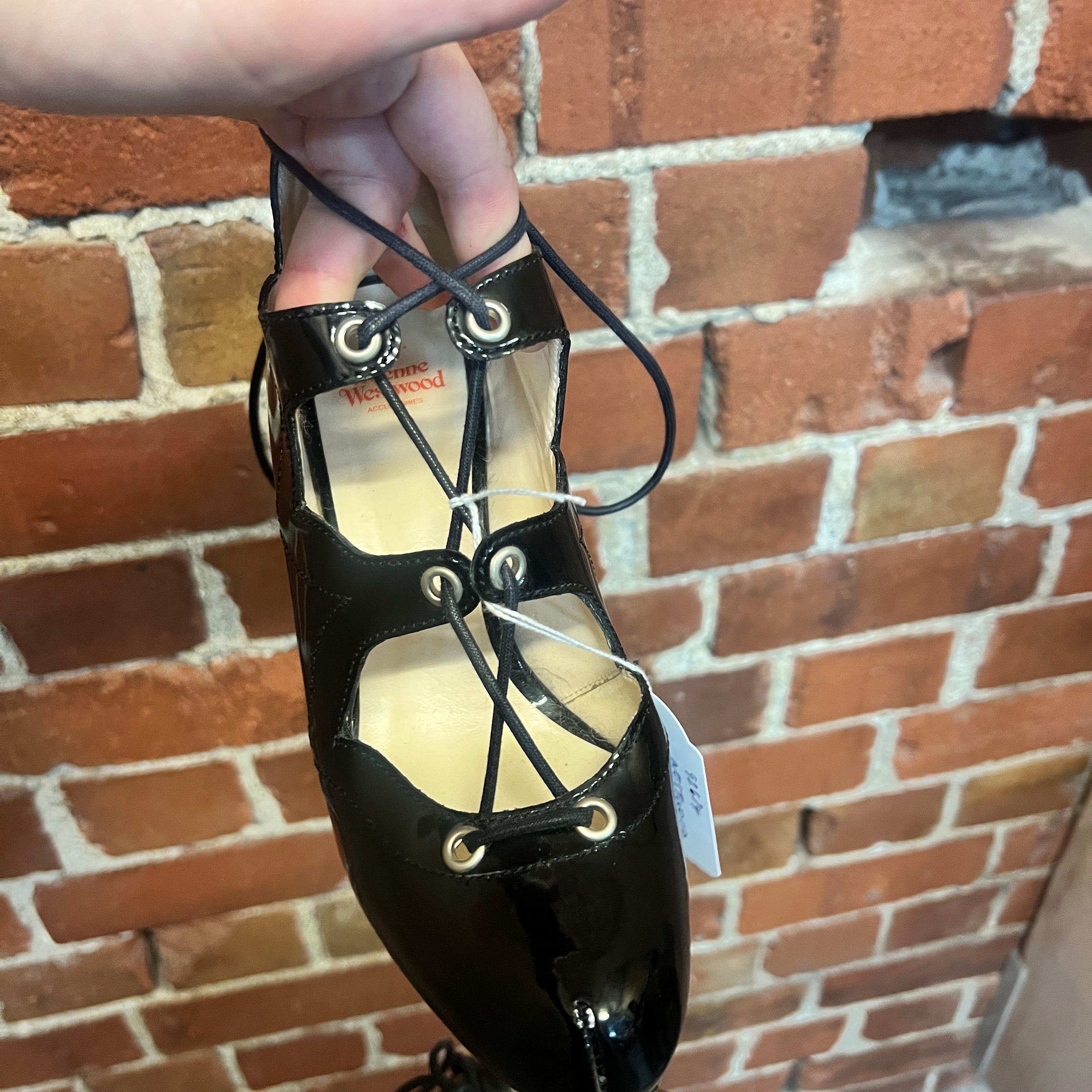 VIVIENNE WESTWOOD patent lace up shoes