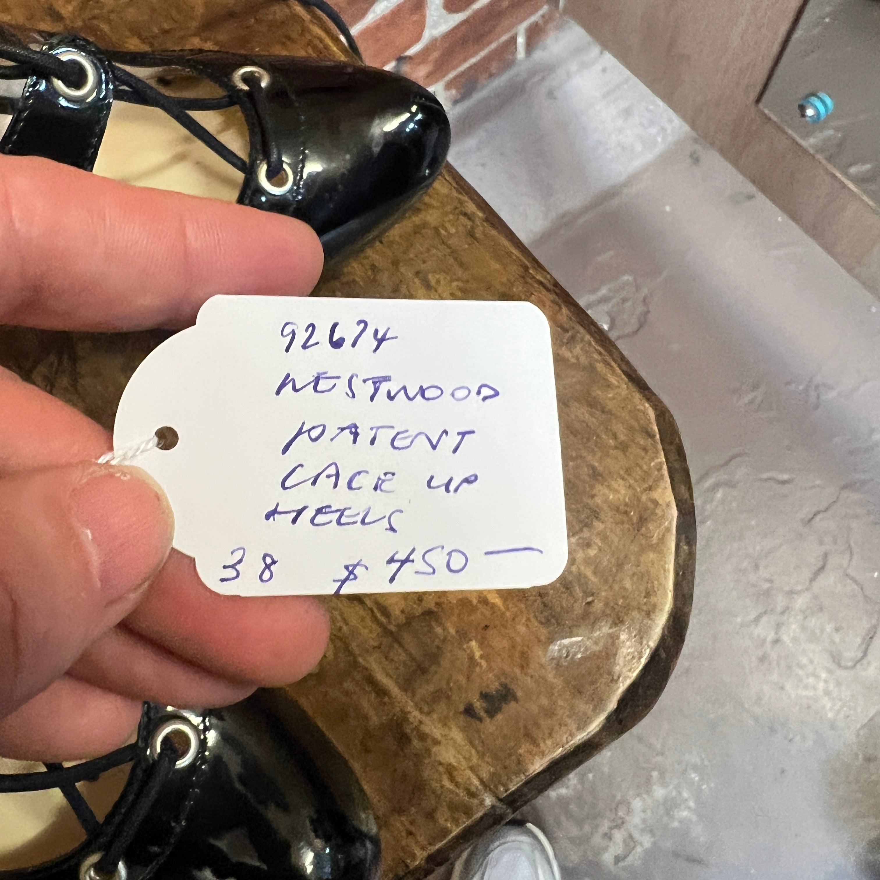 VIVIENNE WESTWOOD patent lace up shoes