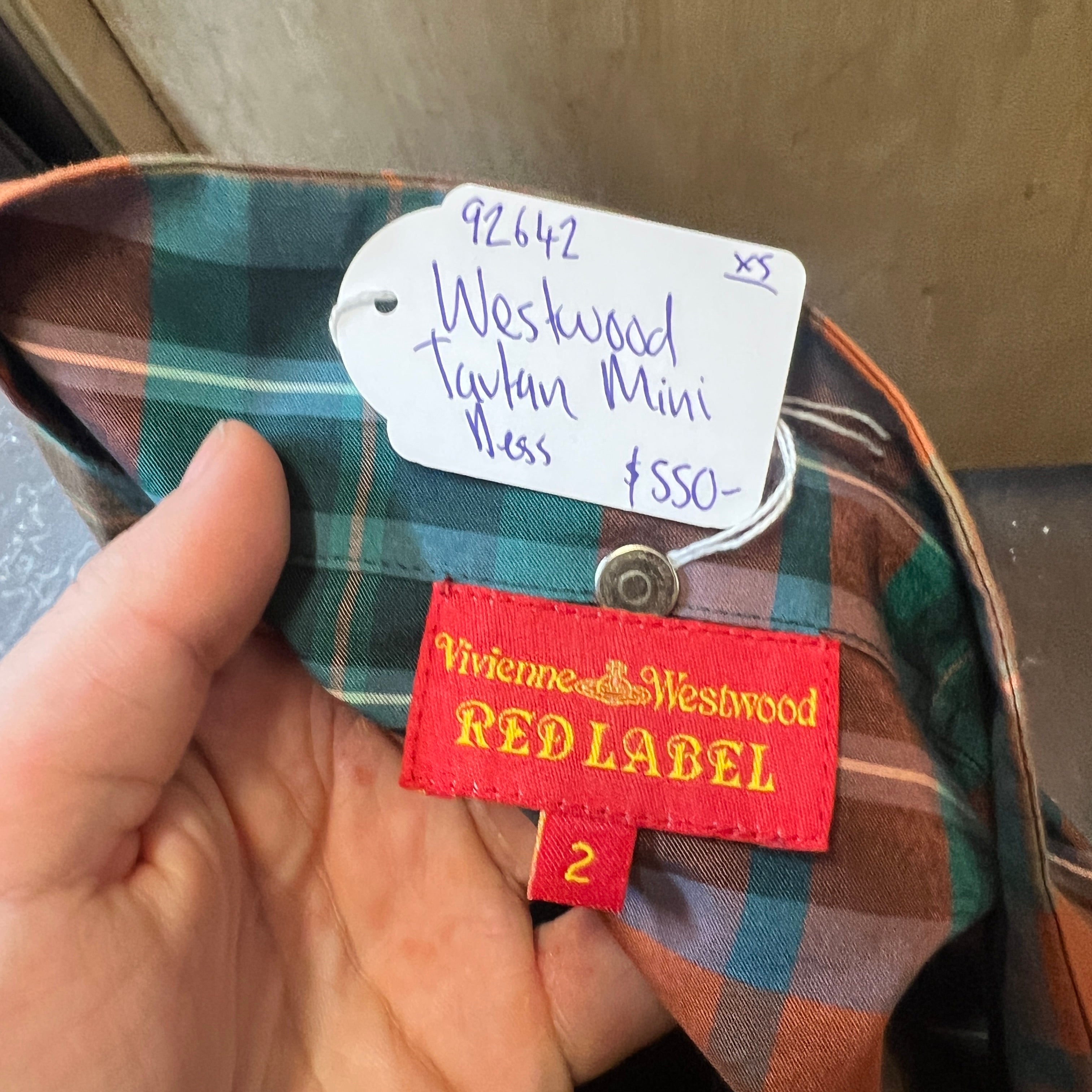 VIVIENNE WESTWOOD tartan mini dress