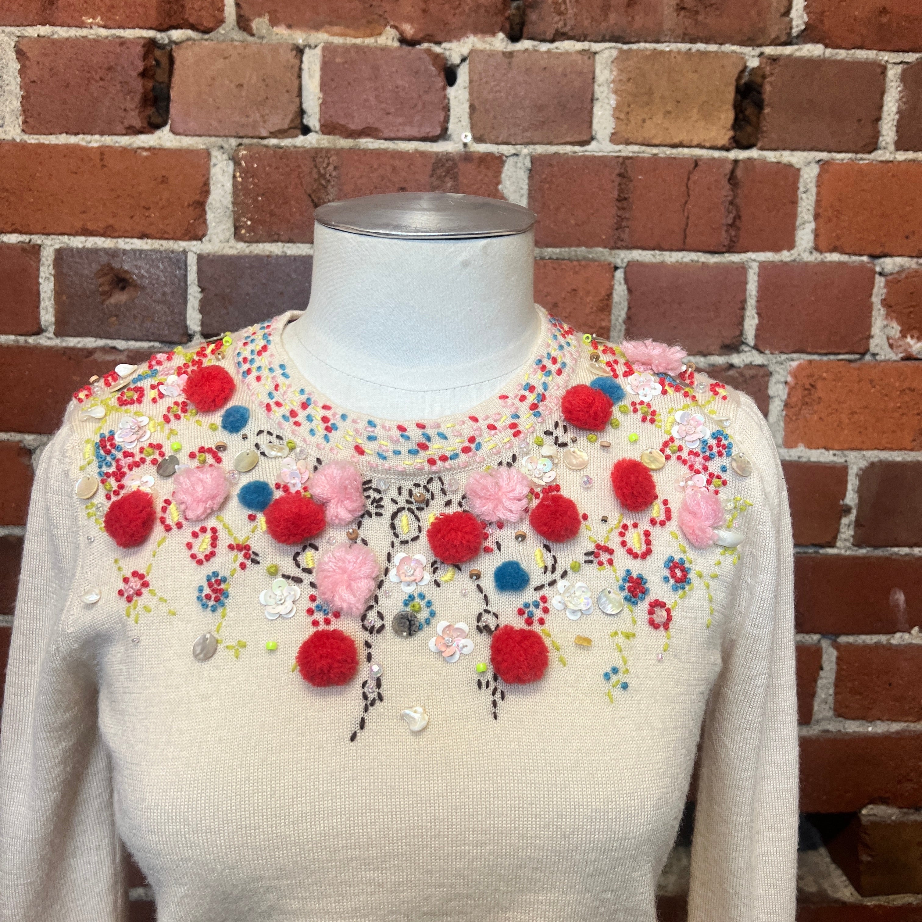 CHRISTIAN LACROIX embellished wool jumper