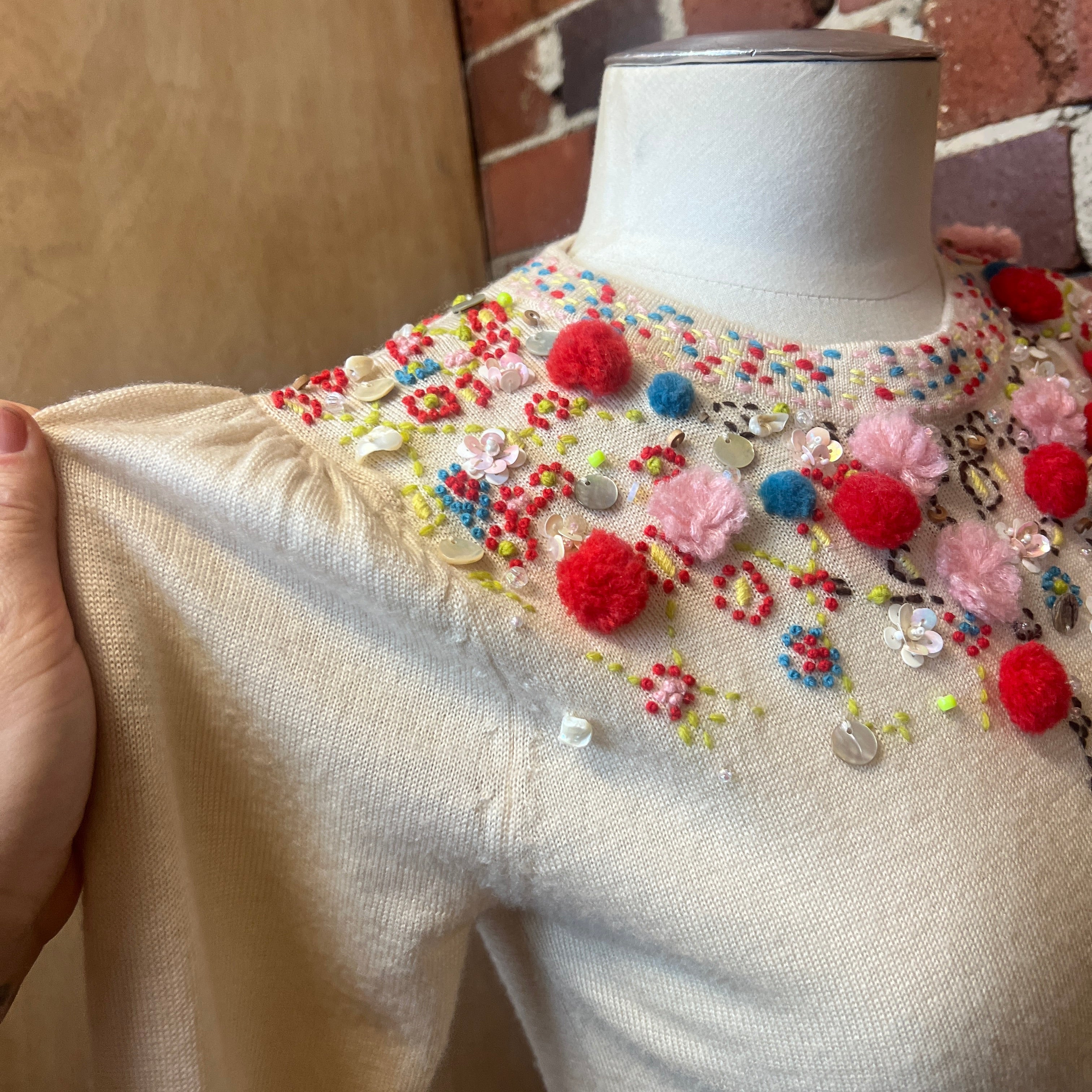 CHRISTIAN LACROIX embellished wool jumper