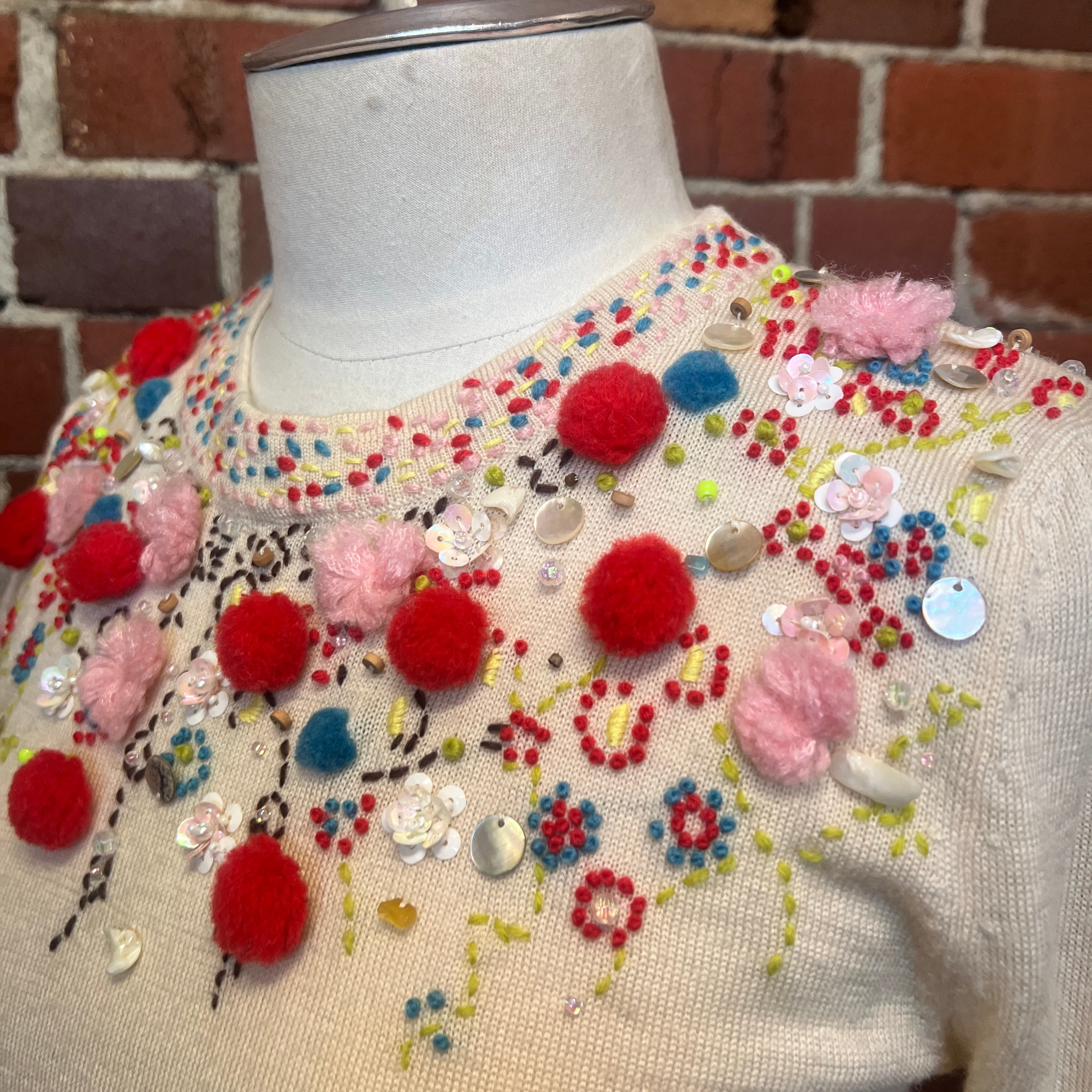 CHRISTIAN LACROIX embellished wool jumper