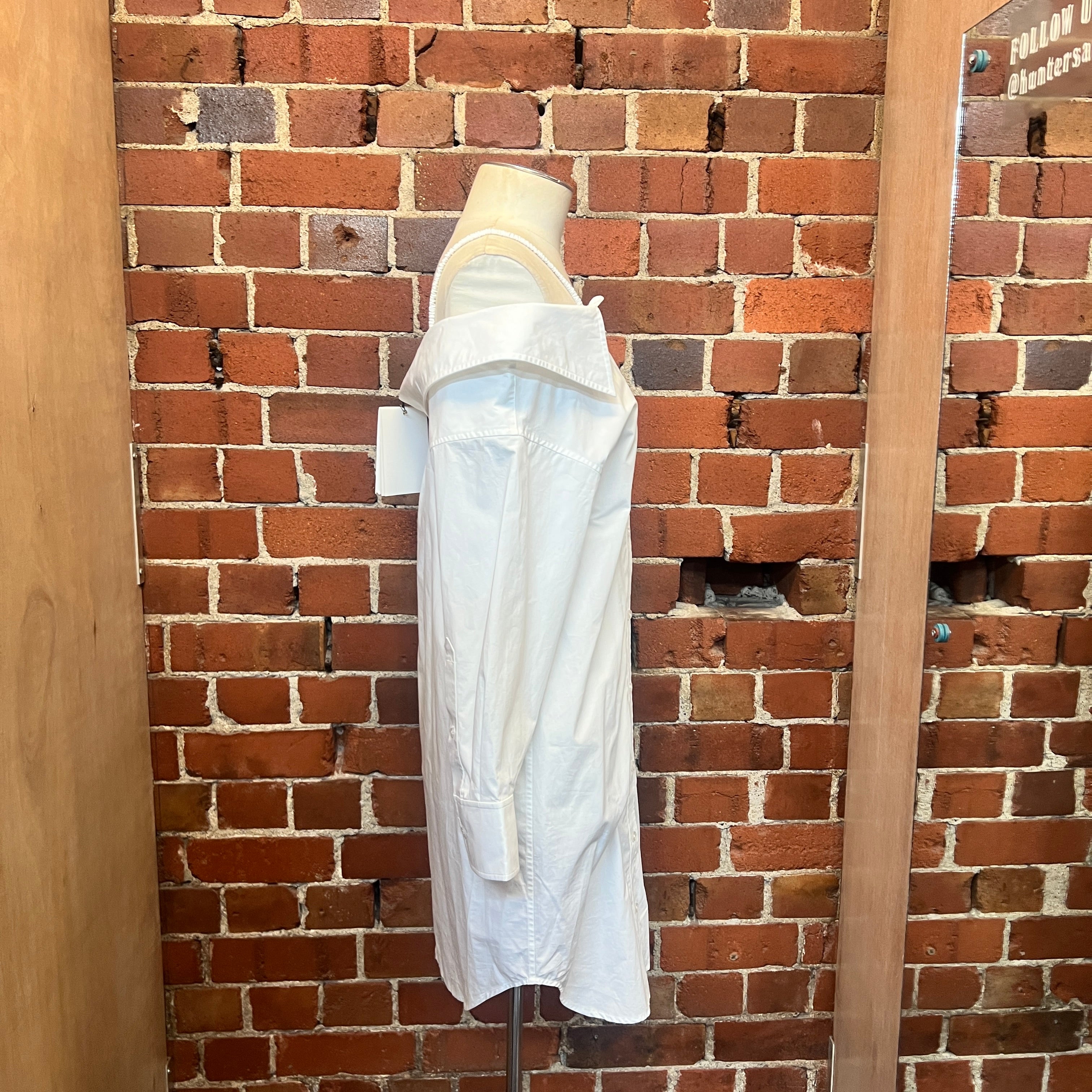 ALEXANDER WANG off the shoulder shirt dress