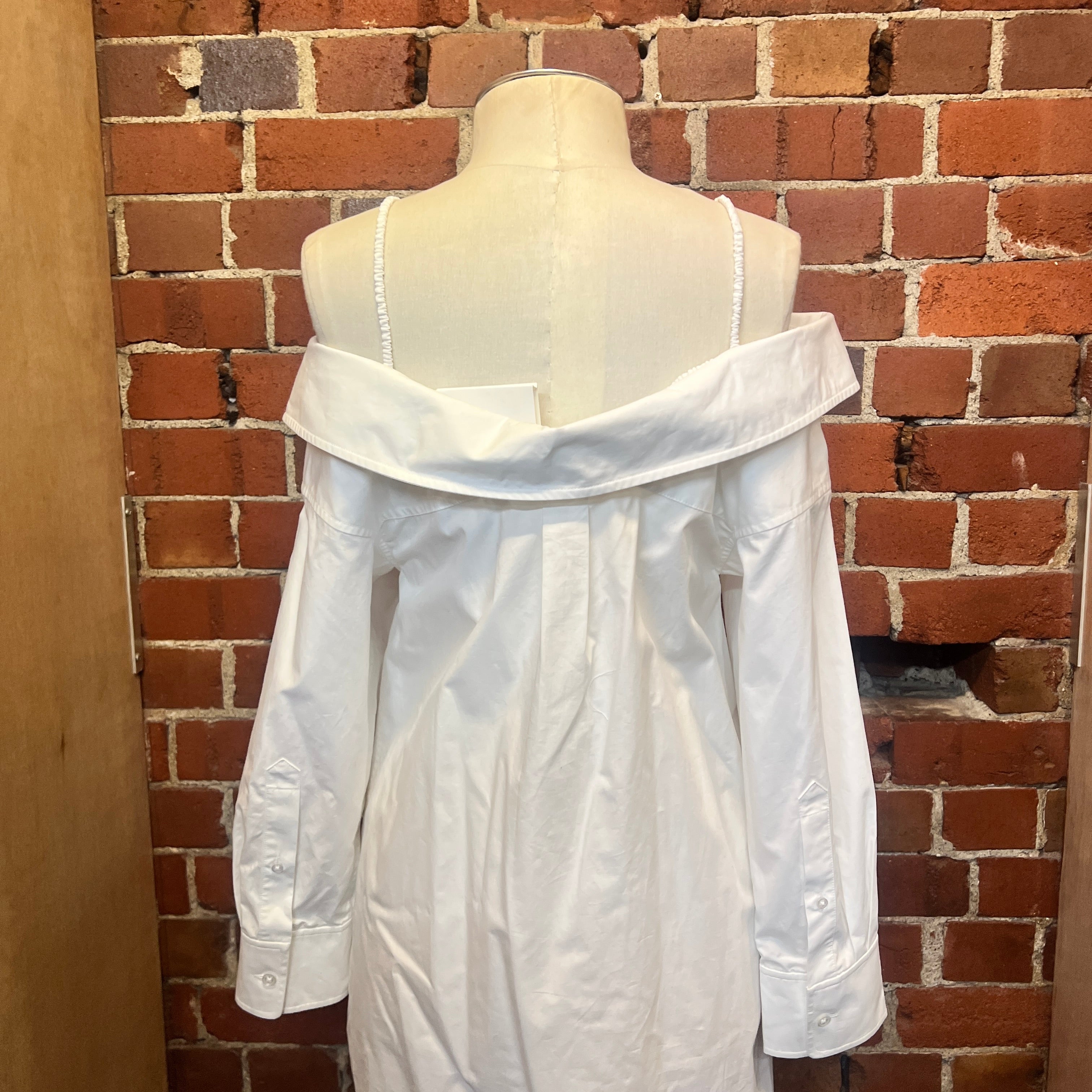 ALEXANDER WANG off the shoulder shirt dress