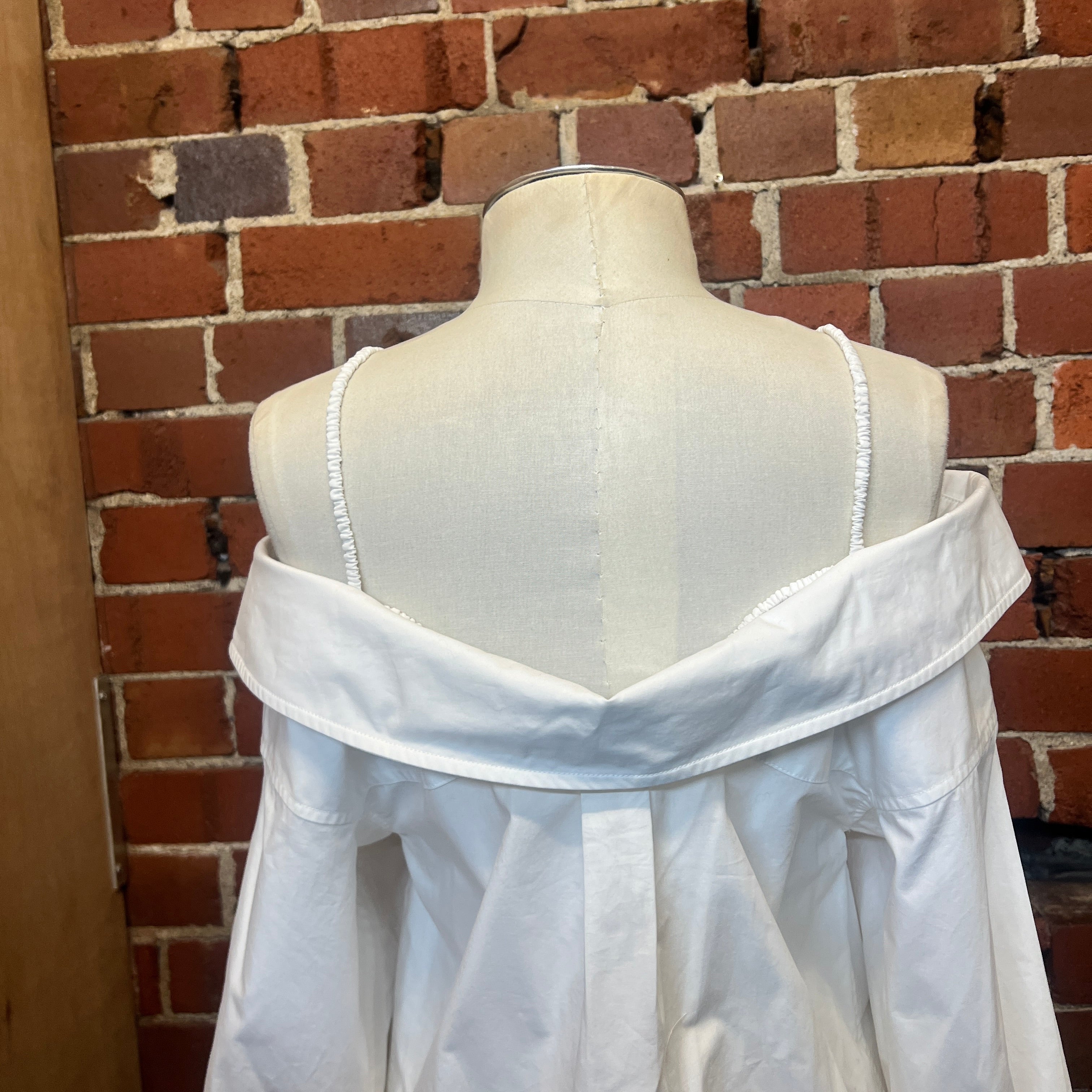 ALEXANDER WANG off the shoulder shirt dress