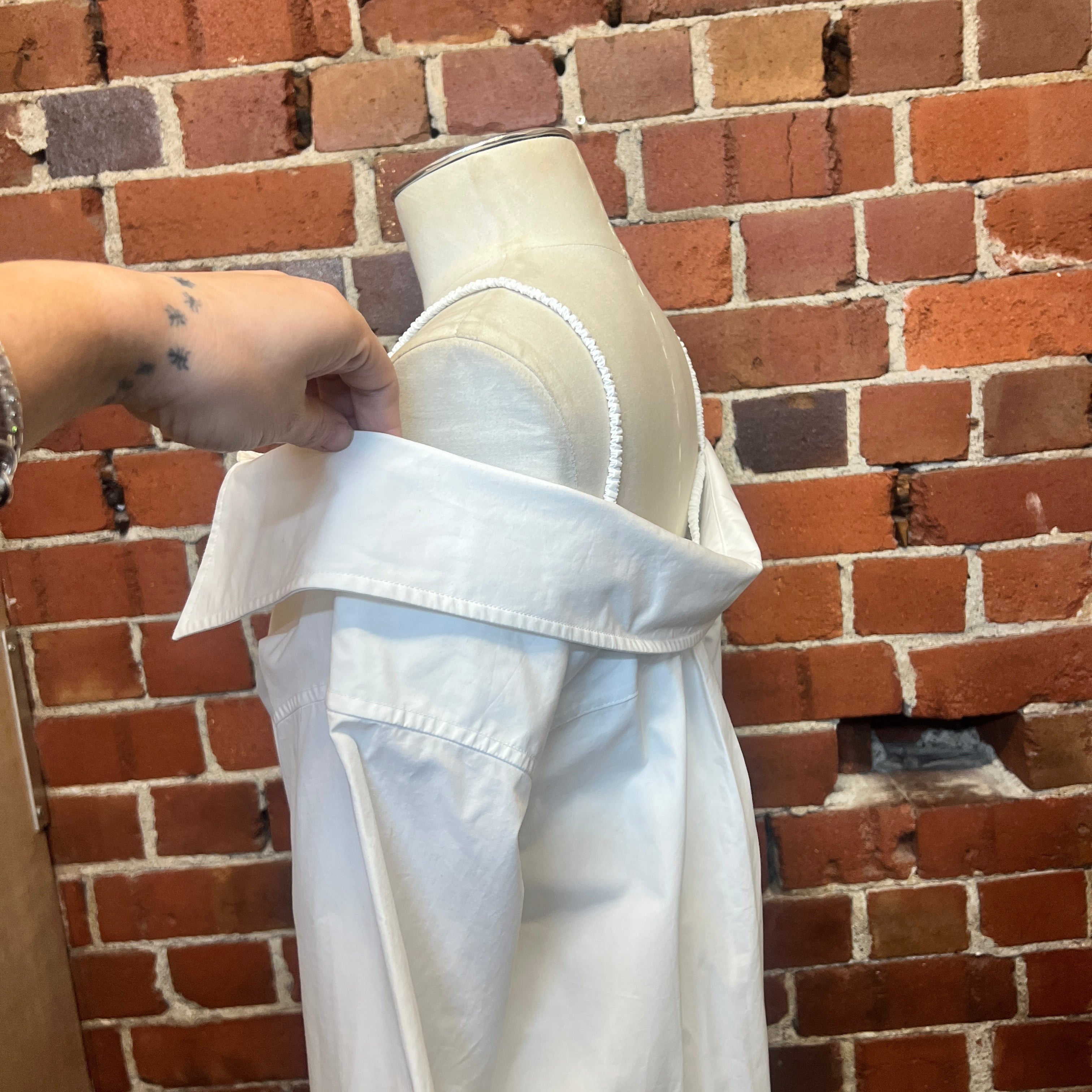 ALEXANDER WANG off the shoulder shirt dress