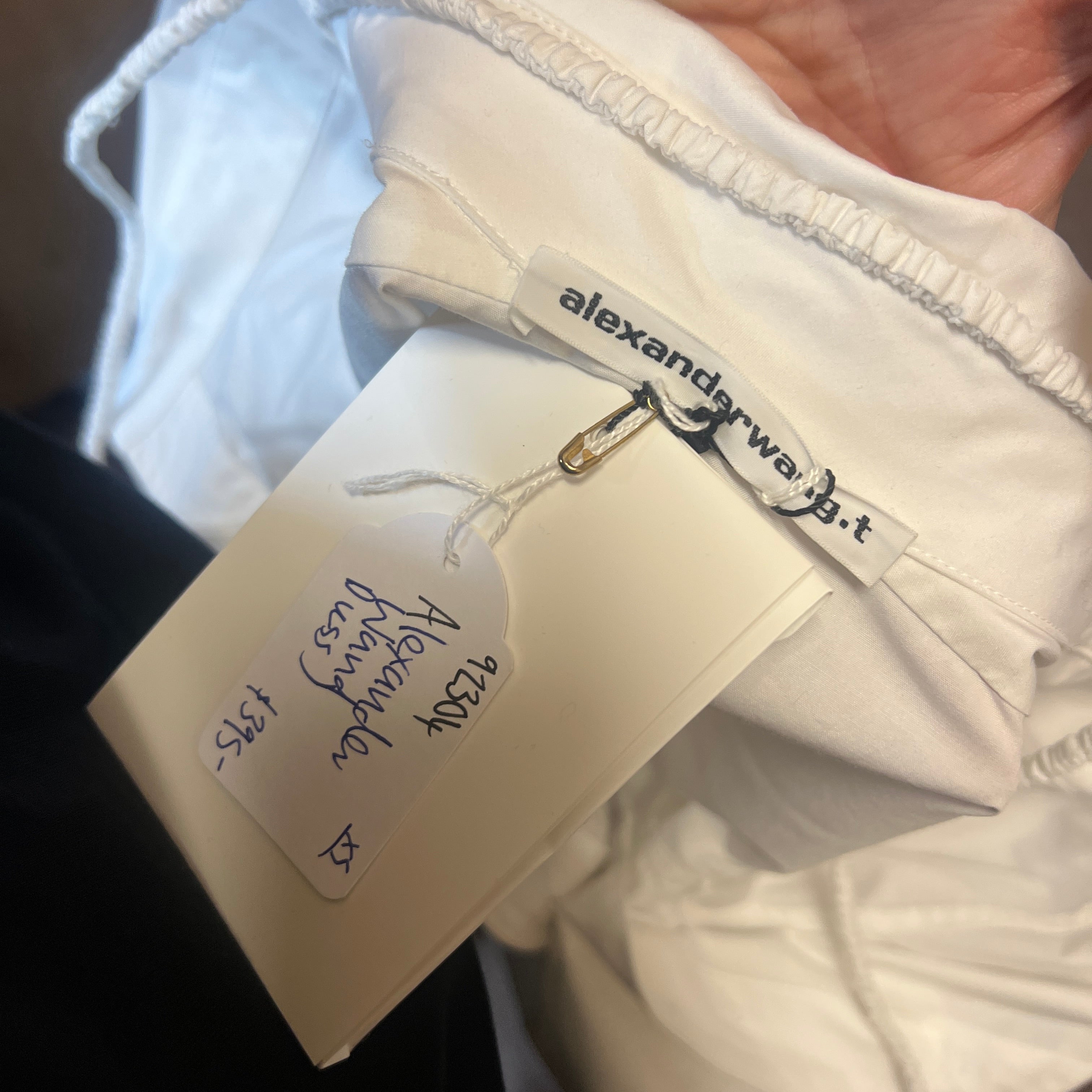 ALEXANDER WANG off the shoulder shirt dress