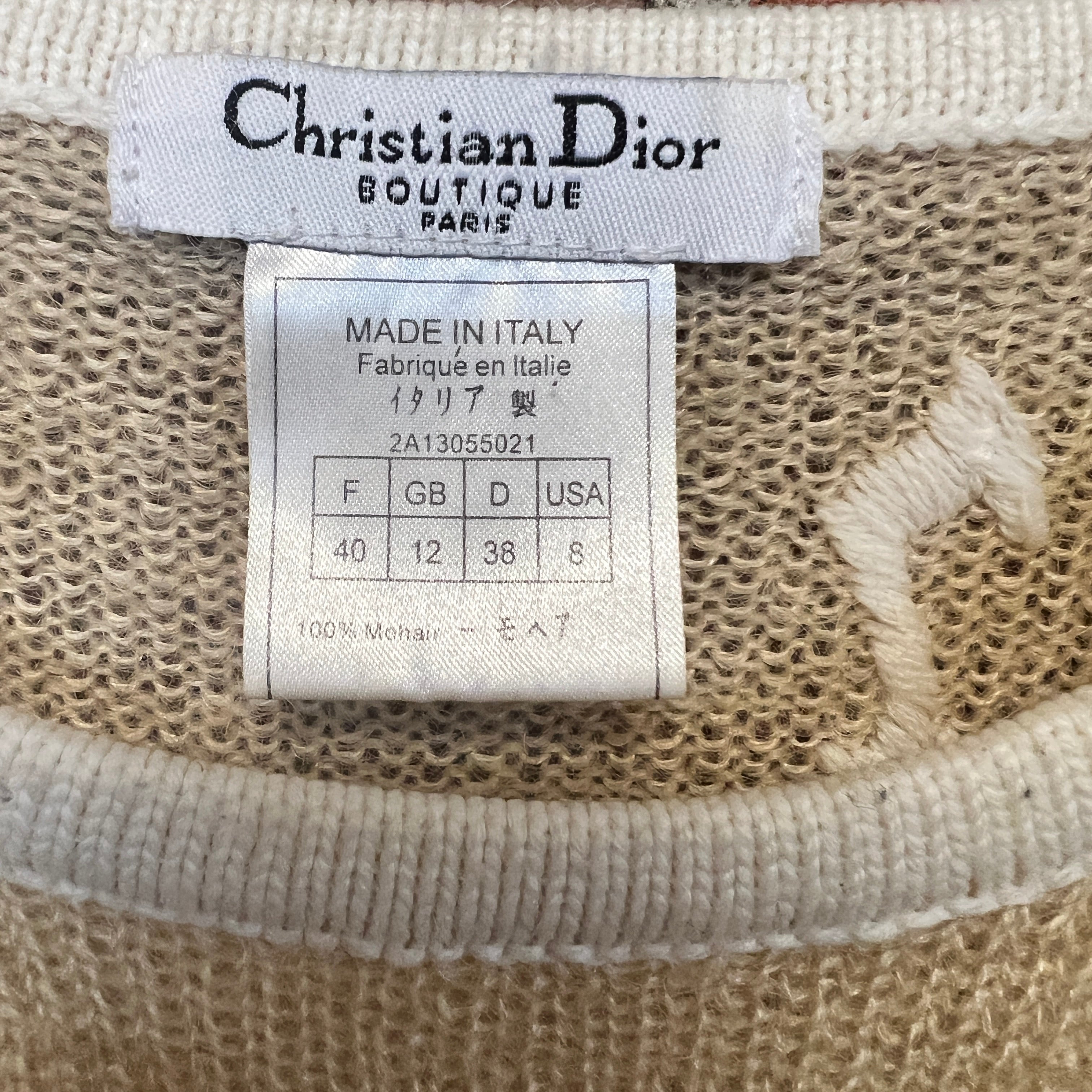 CHRISTIAN DIOR John Galliano 2002 mohair jumper RARE